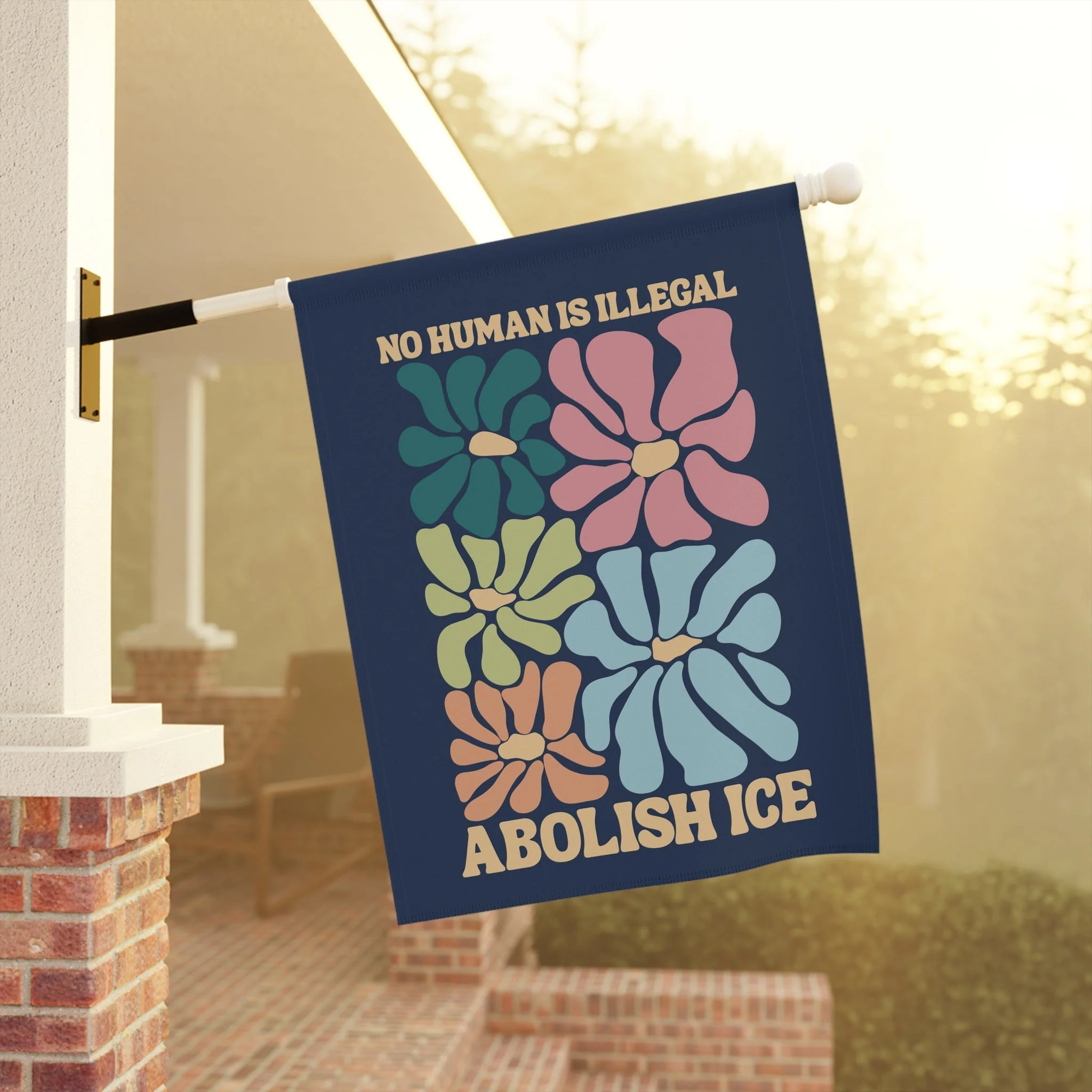 No Human Is Illegal Flag | Abolish ICE Flag - Image 2