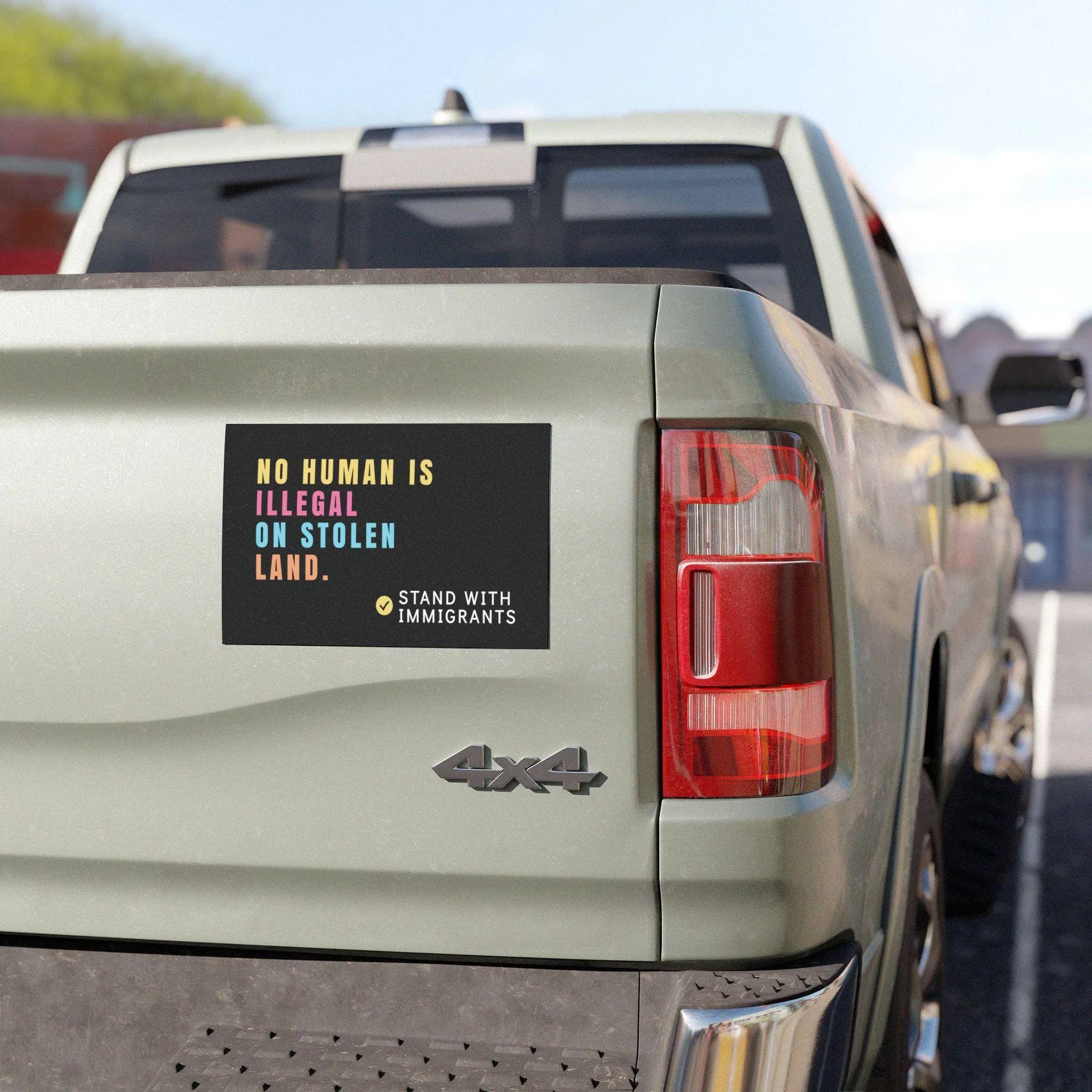 No Human Is Illegal On Stolen Land Car Magnet - Image 2