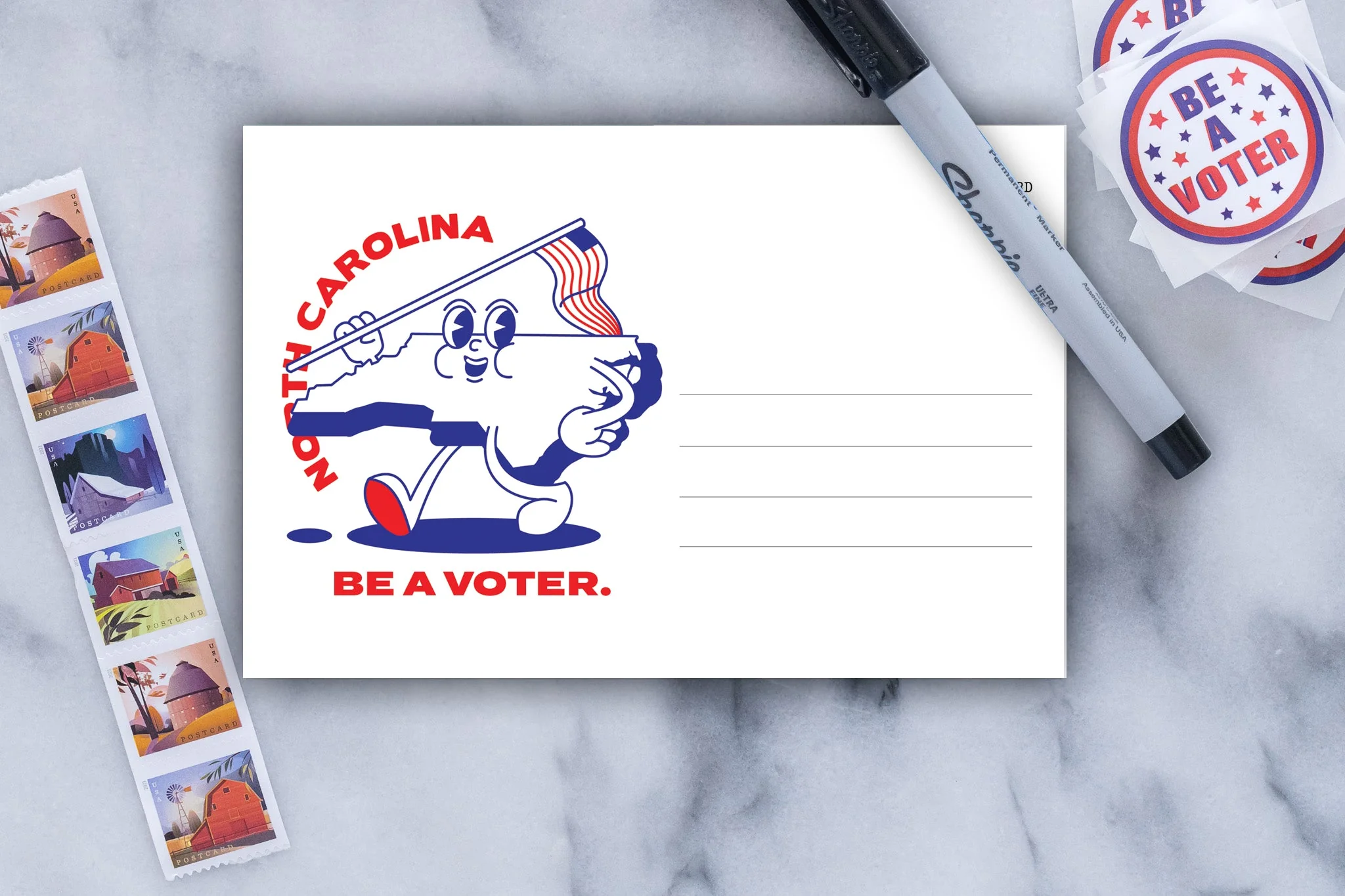 North Carolina Voter Postcards - Blank 4x6 Voter Postcards - Image 3