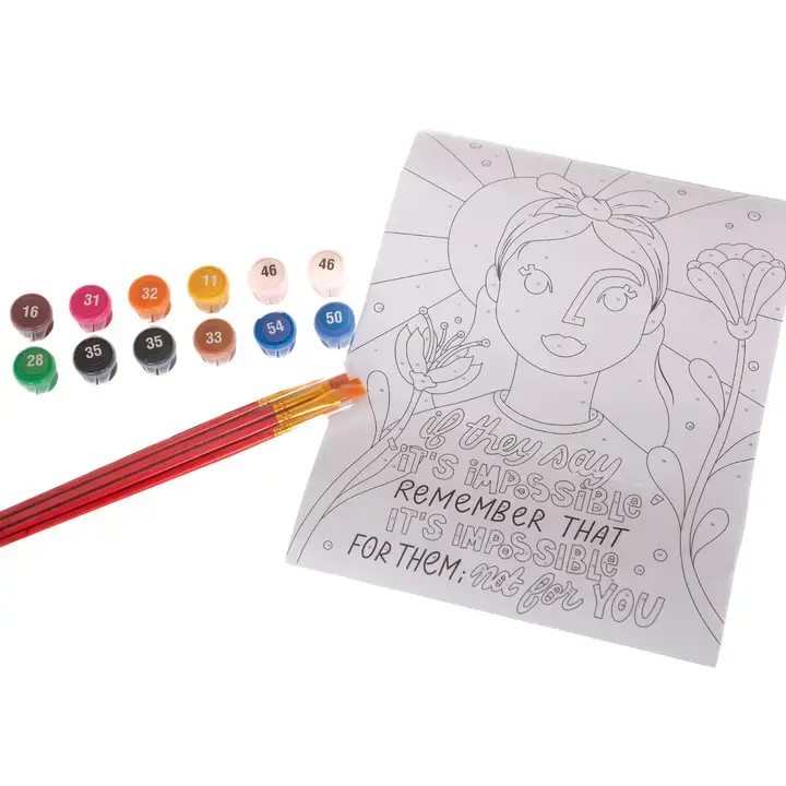 Nothing Is Impossible DIY Paint By Numbers Art Kit - Image 4