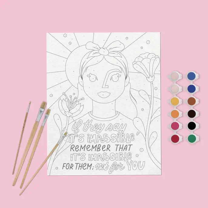Nothing Is Impossible DIY Paint By Numbers Art Kit - Image 7