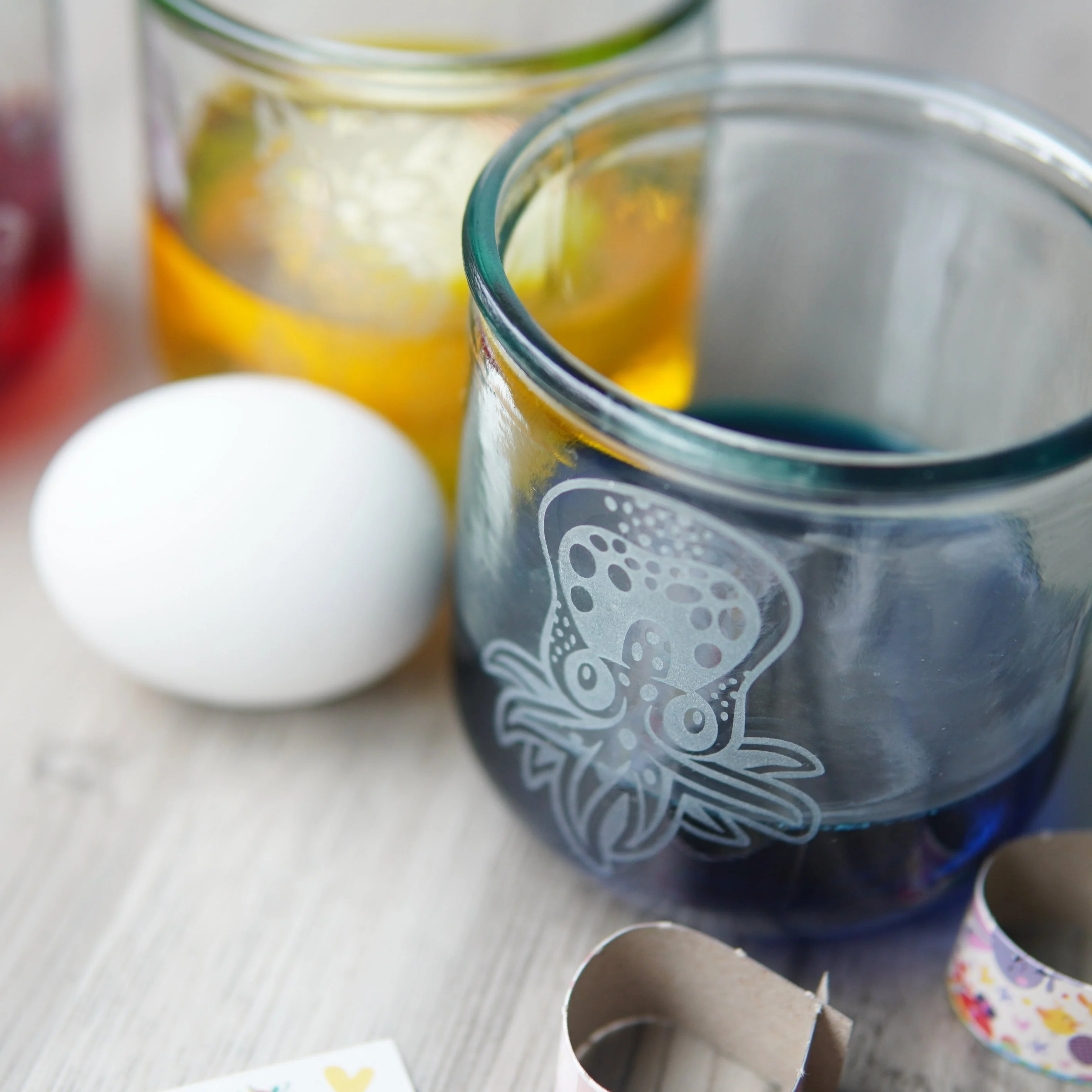 Octopus Baby Rustic Recycled Glass Candle Cup - Image 5