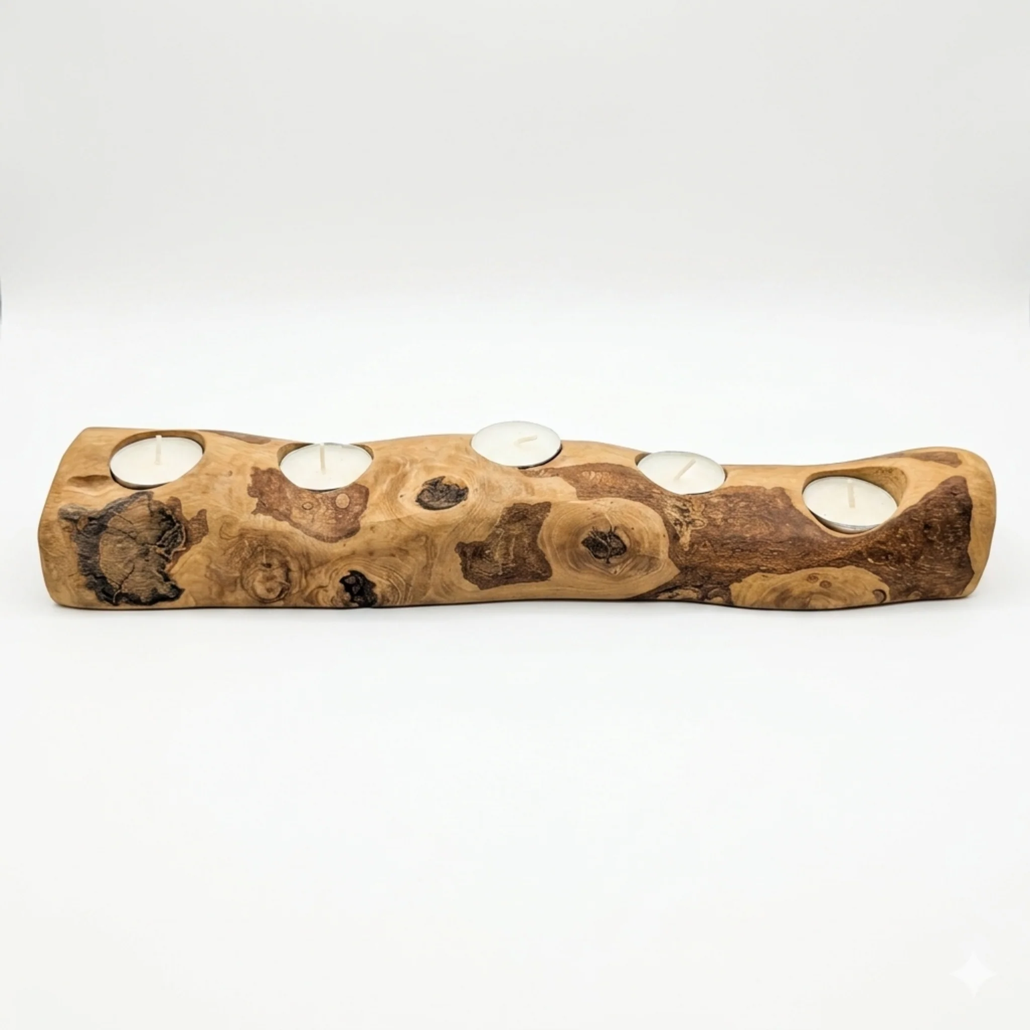 Olive Wood Candle Holder - Image 10