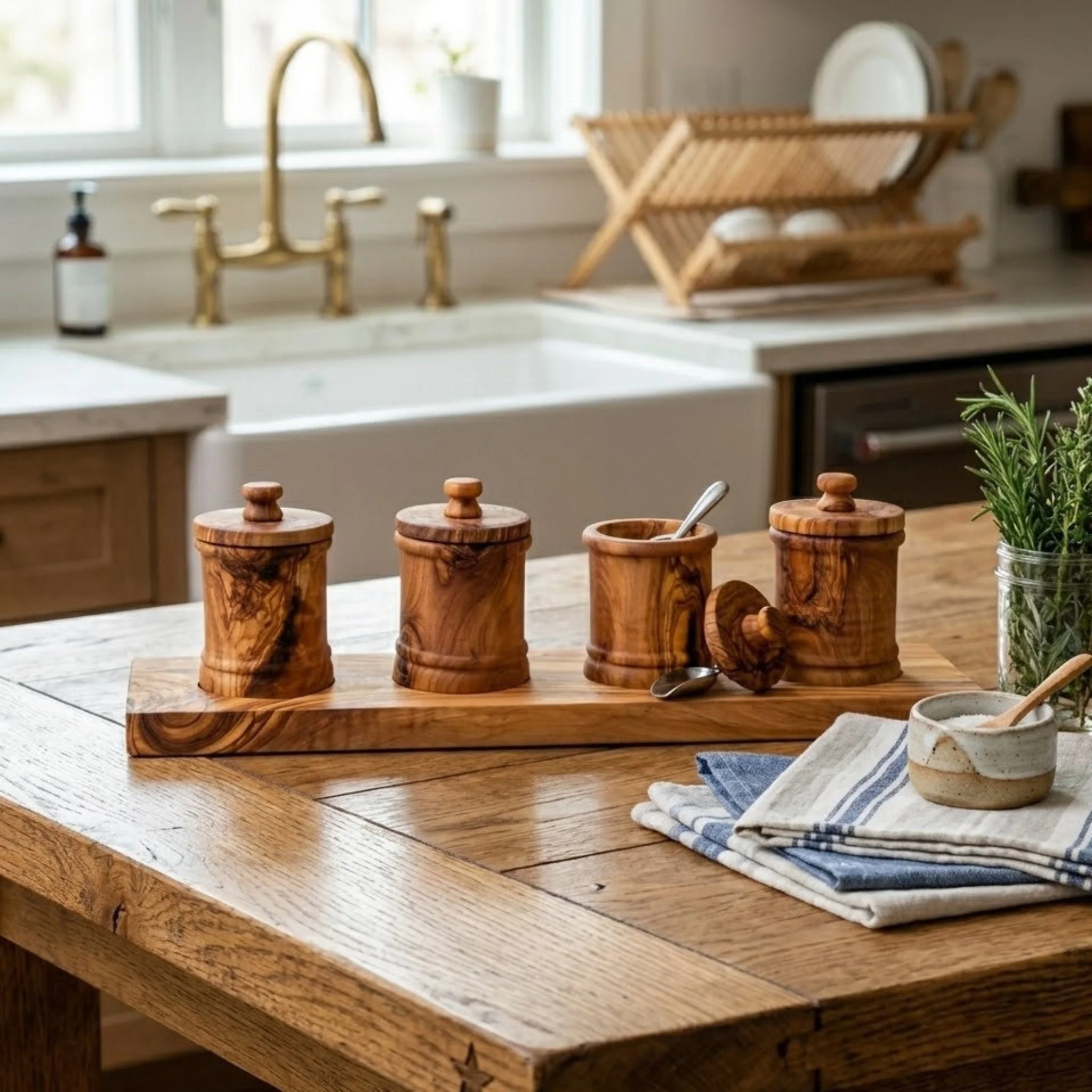 Olive Wood Canister Set - Image 11