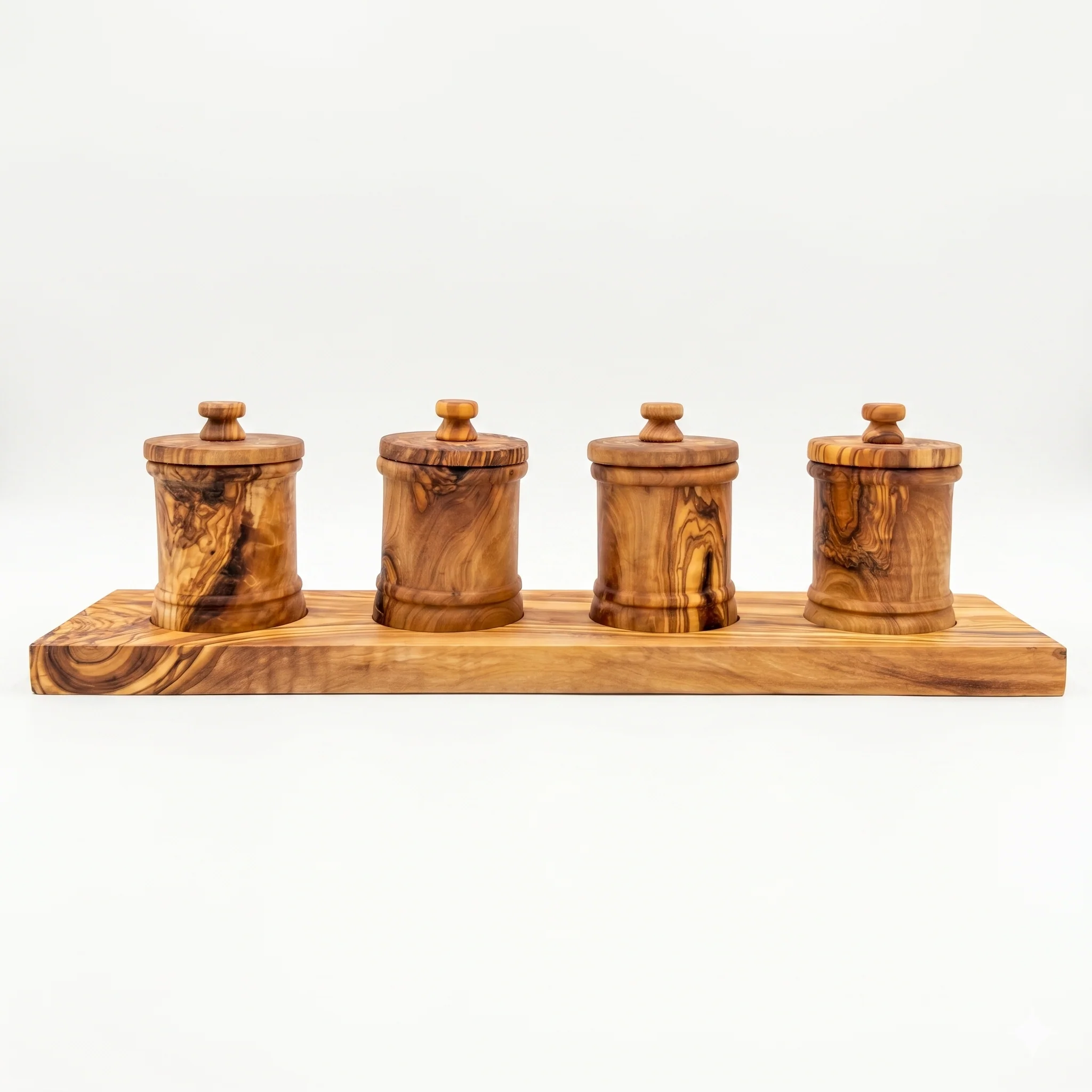 Olive Wood Canister Set - Image 2