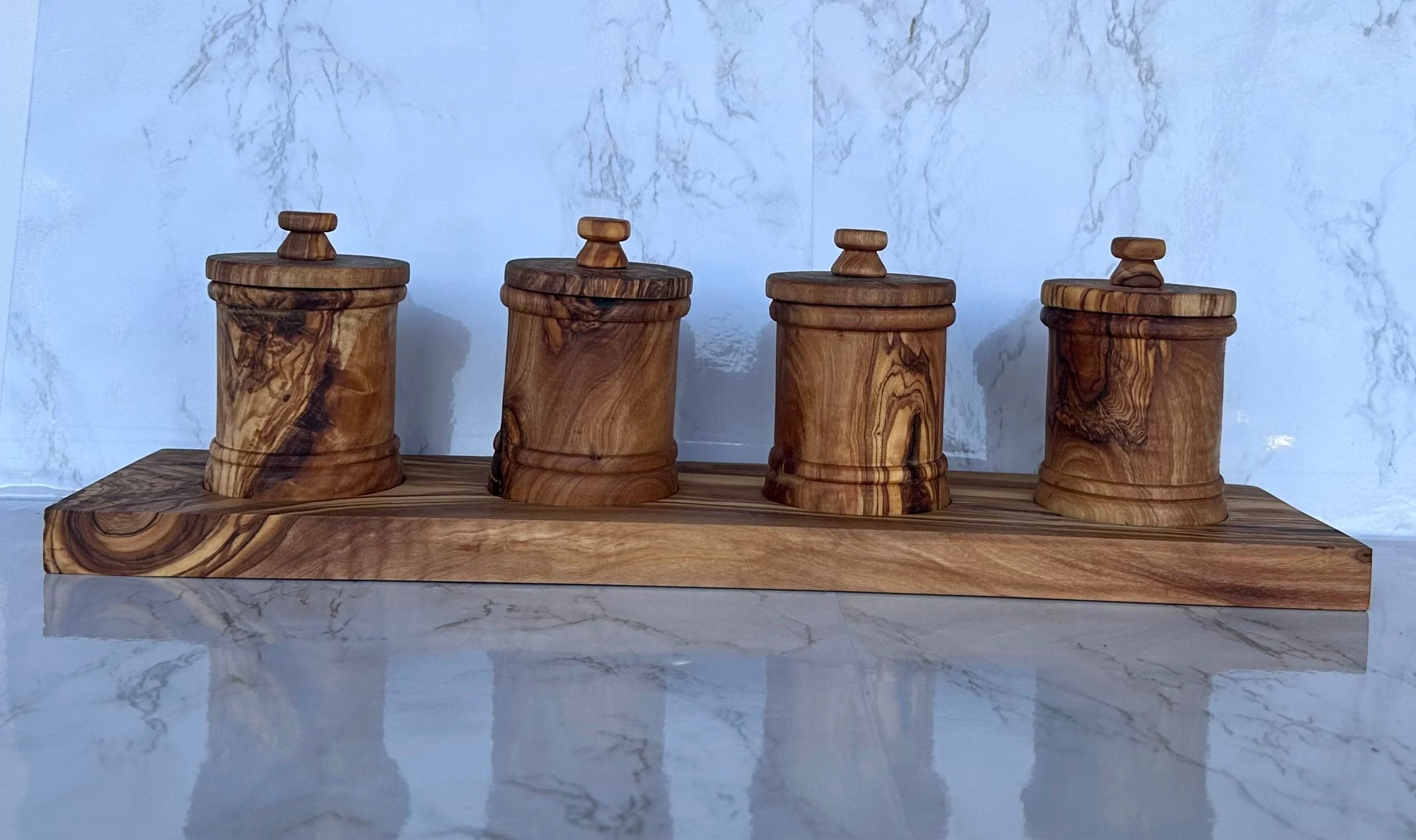Olive Wood Canister Set - Image 9