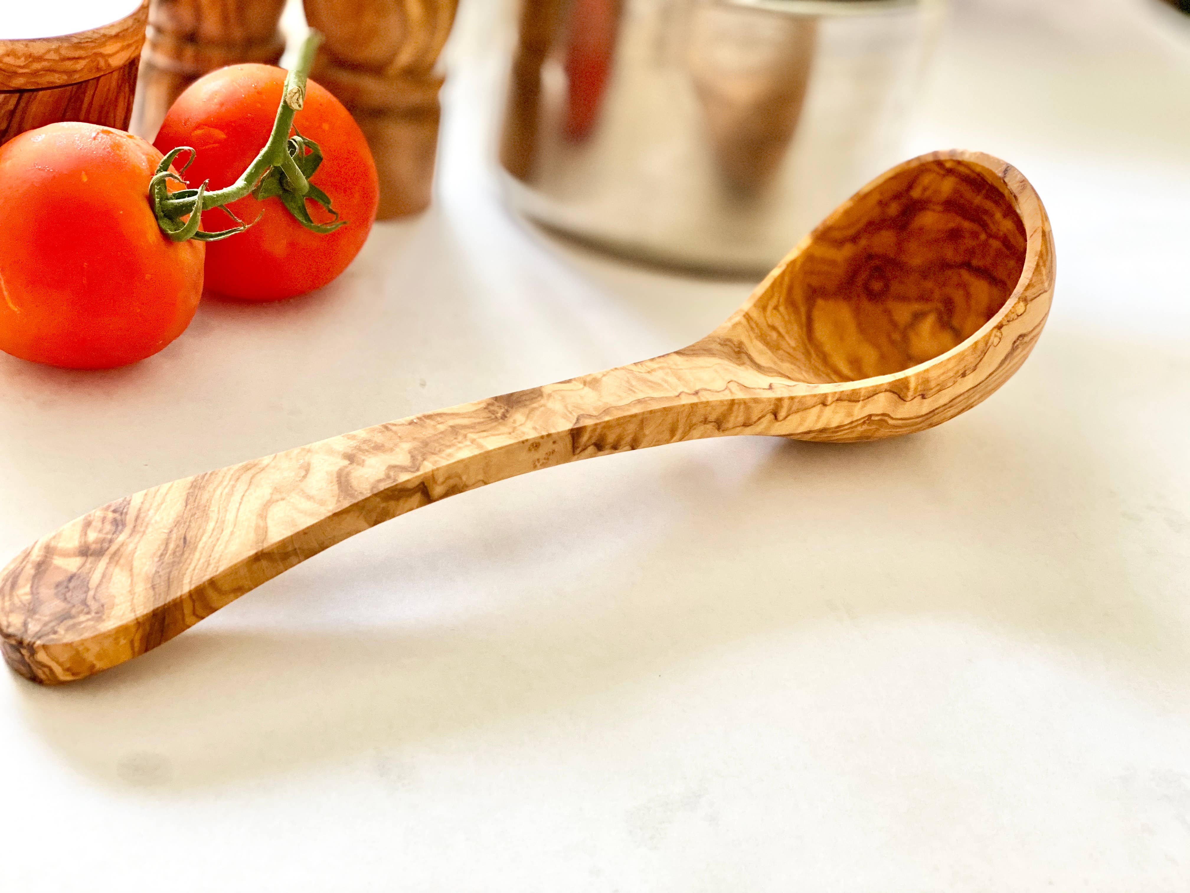 Olive Wood Ladle - 12" - Image 3