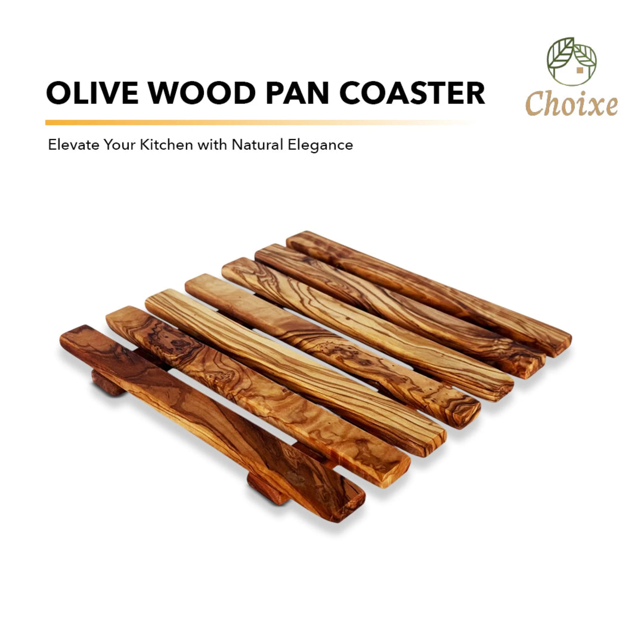 Olive Wood Pan Coaster Trivet - Image 3
