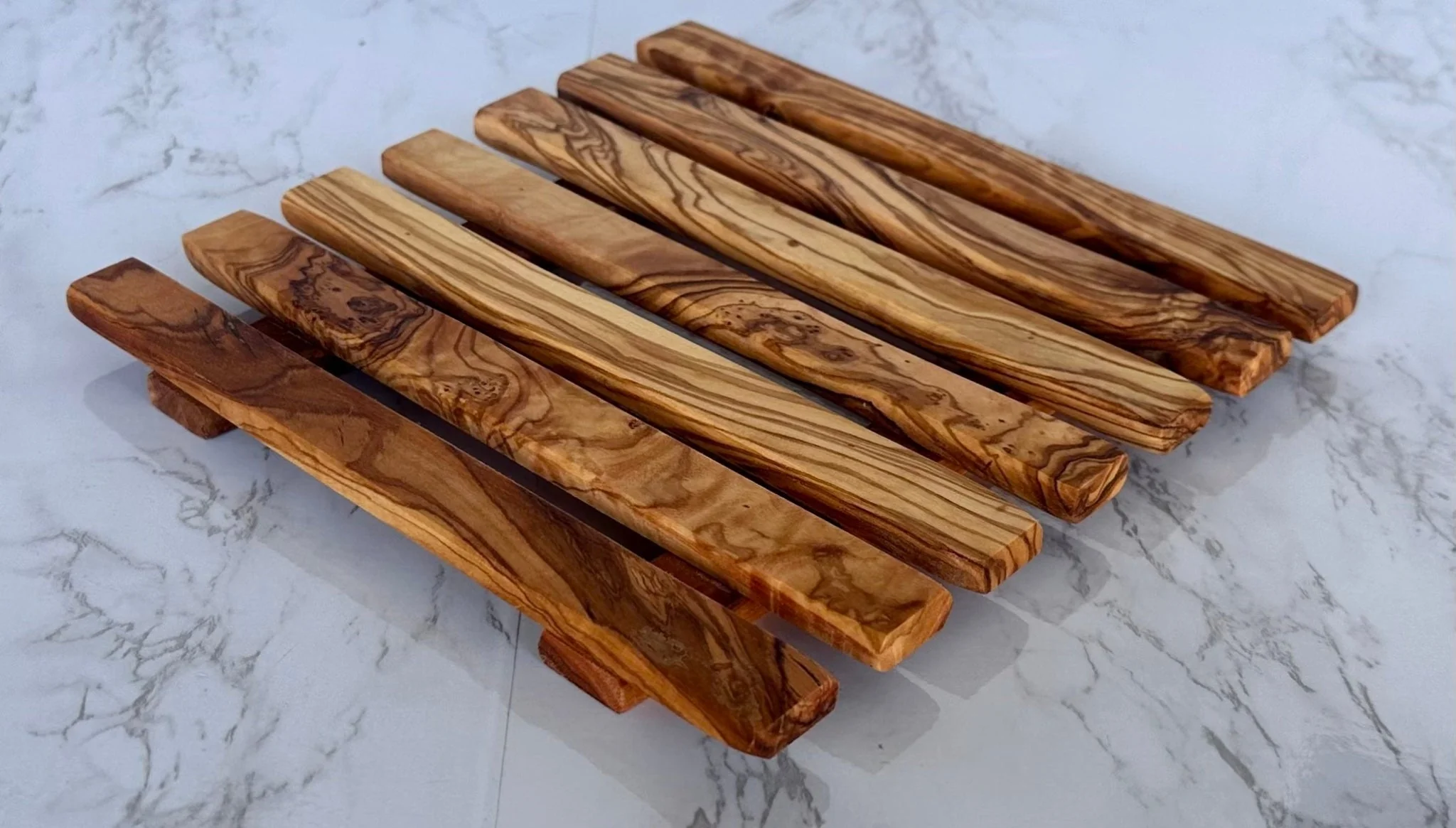 Olive Wood Pan Coaster Trivet - Image 6