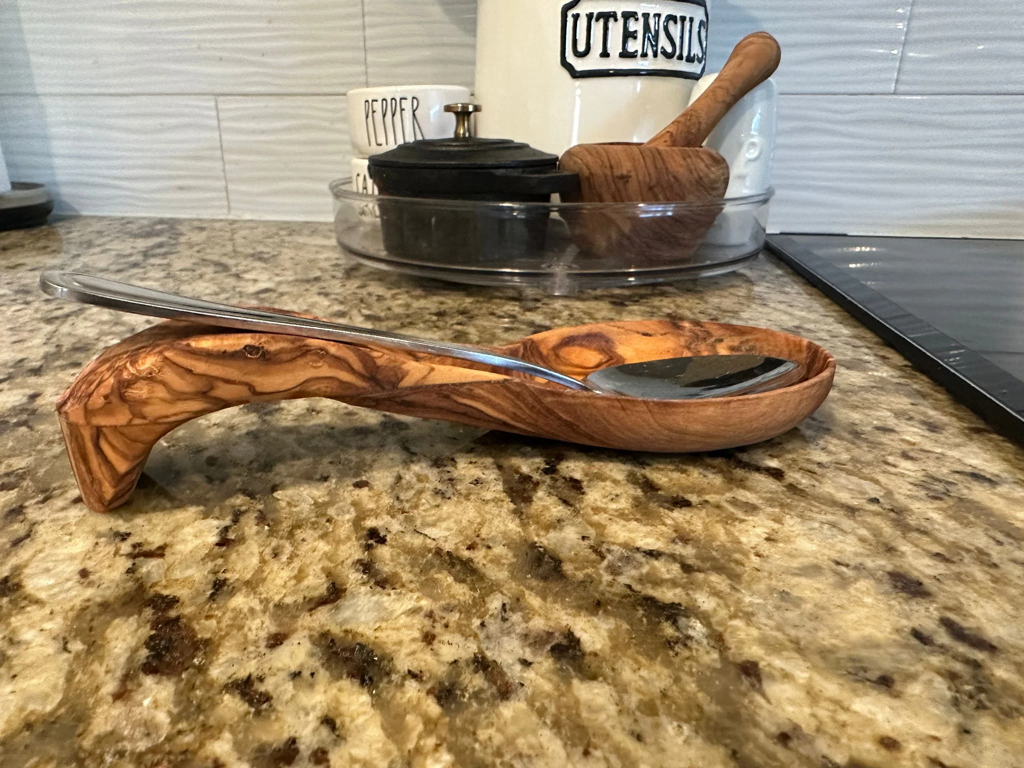 Olive Wood Spoon Rest - Image 5