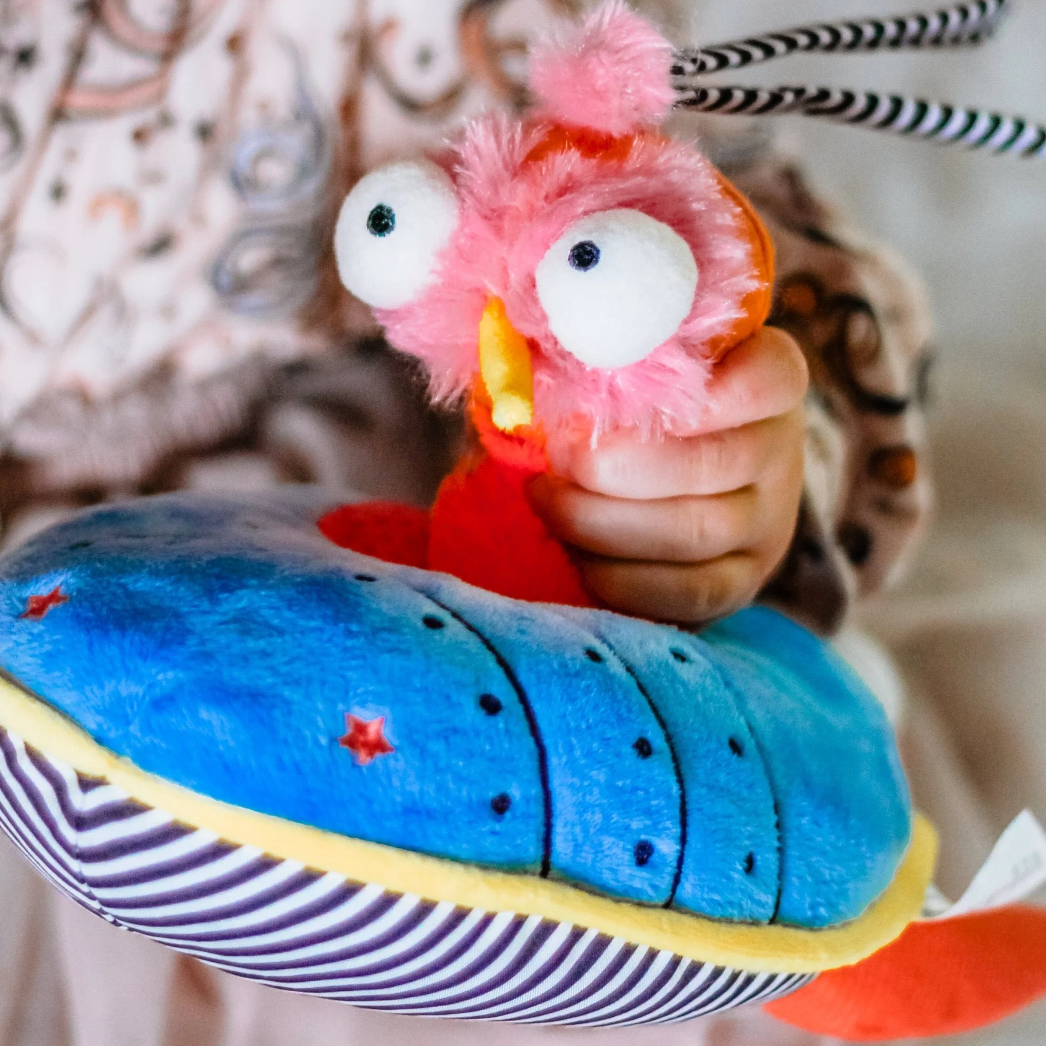 Ollie the Oddball Oddbird Rocket Ship Musical Pull Activity Toy - Image 2