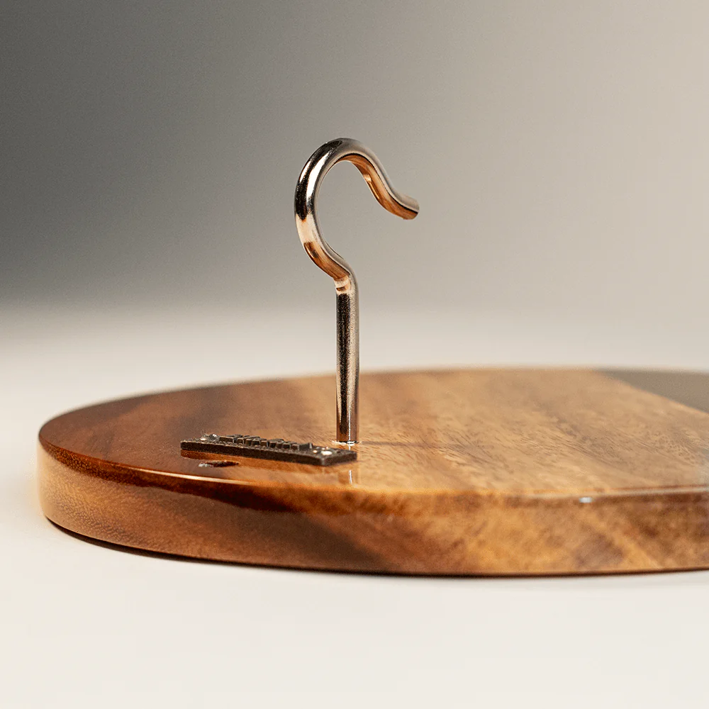 One of a Kind Black Epoxy Resin Live-Edge Wood Hook and Ring Toss Game - Image 5