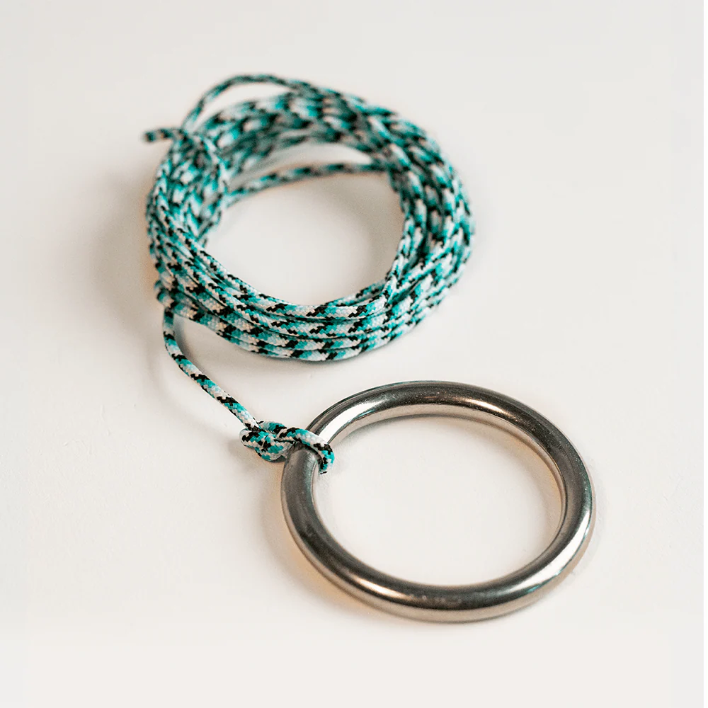 One of a Kind Blue Pearl Epoxy Resin Live-Edge Wood Hook and Ring Toss Game - Image 8