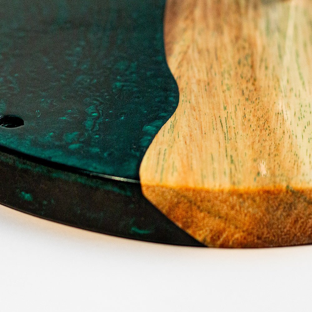 One of a Kind Green Pearl Epoxy Resin Live-Edge Wood Hook and Ring Toss Game - Image 6