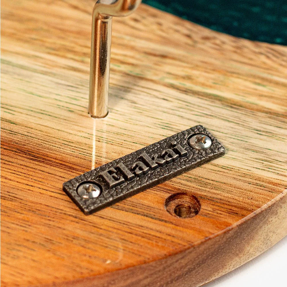 One of a Kind Green Pearl Epoxy Resin Live-Edge Wood Hook and Ring Toss Game - Image 7