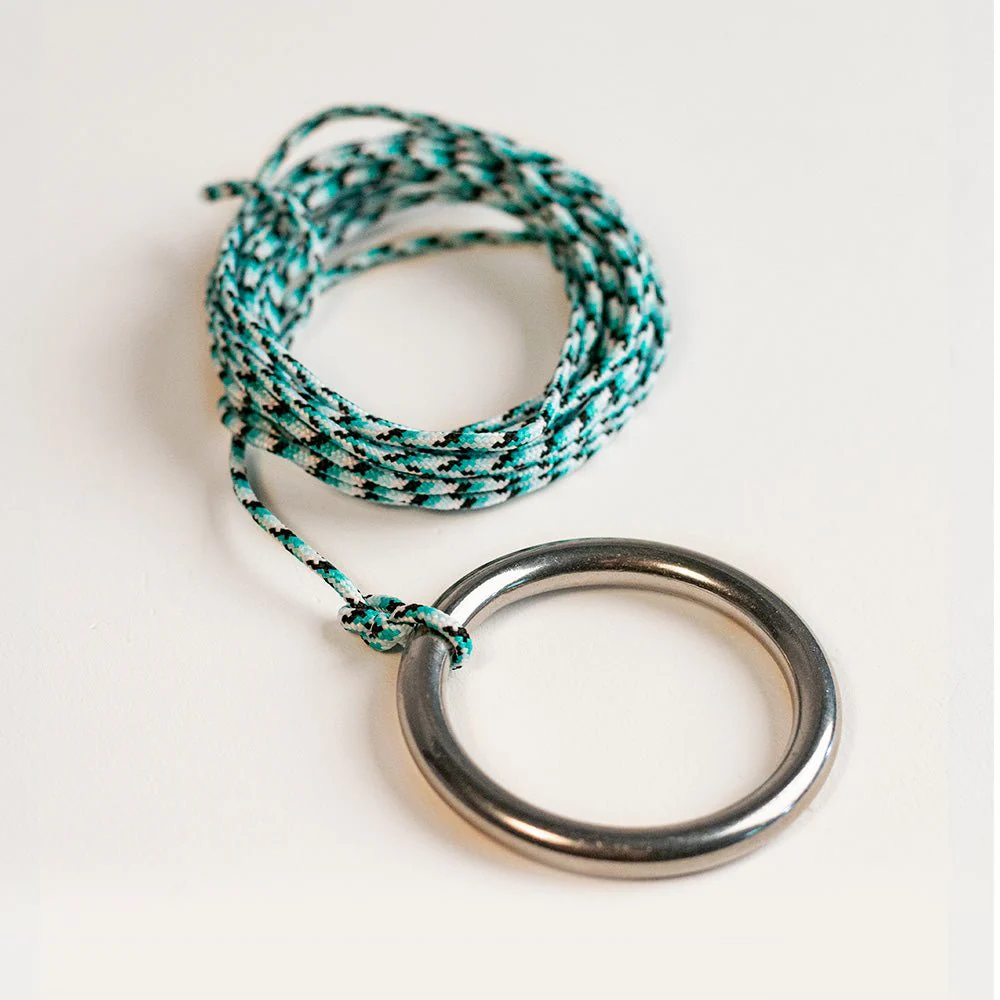 One of a Kind Green Pearl Epoxy Resin Live-Edge Wood Hook and Ring Toss Game - Image 8