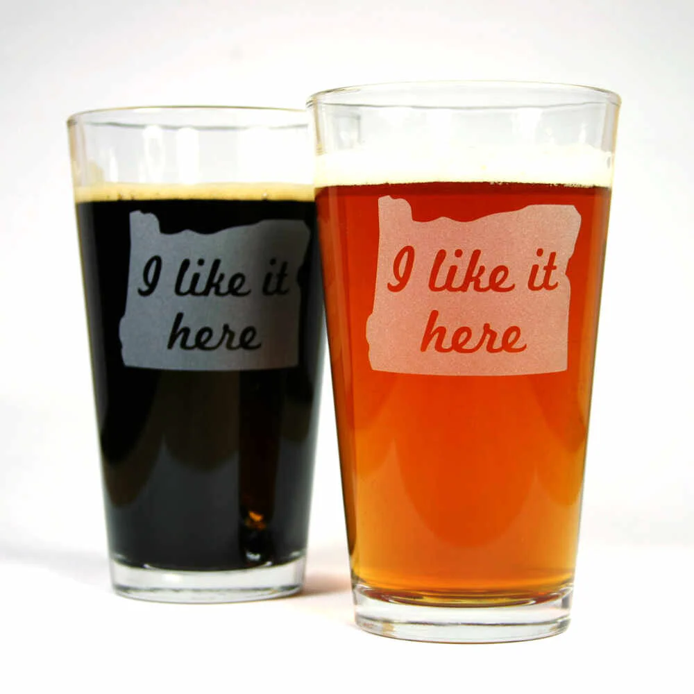 Oregon State Pint Glass - I Like It Here - Image 2