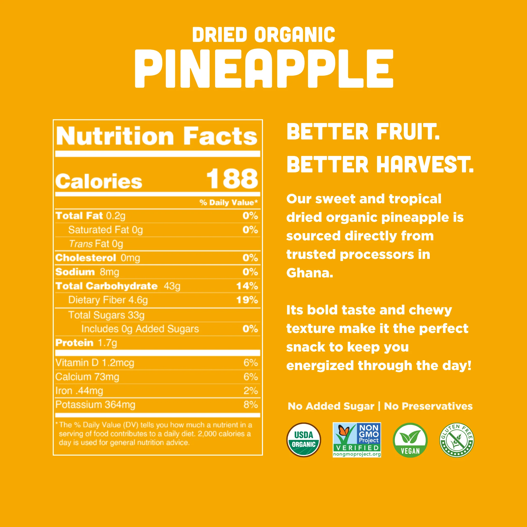 Organic Dried Pineapple - Image 2