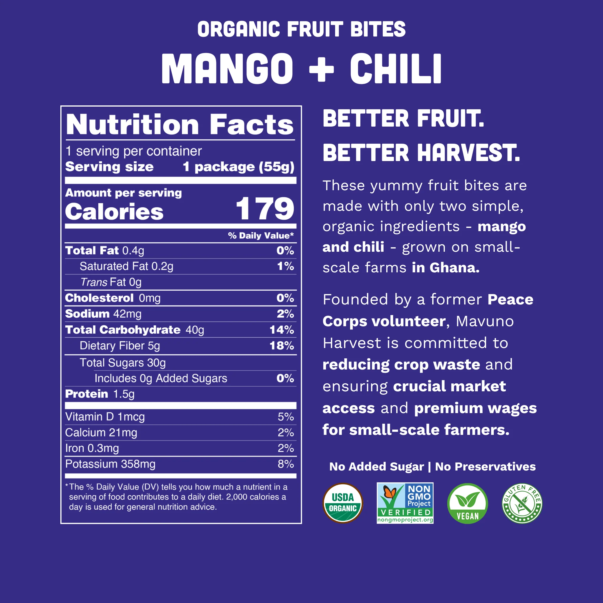Organic Fruit Bites: Mango & Chili - Image 2