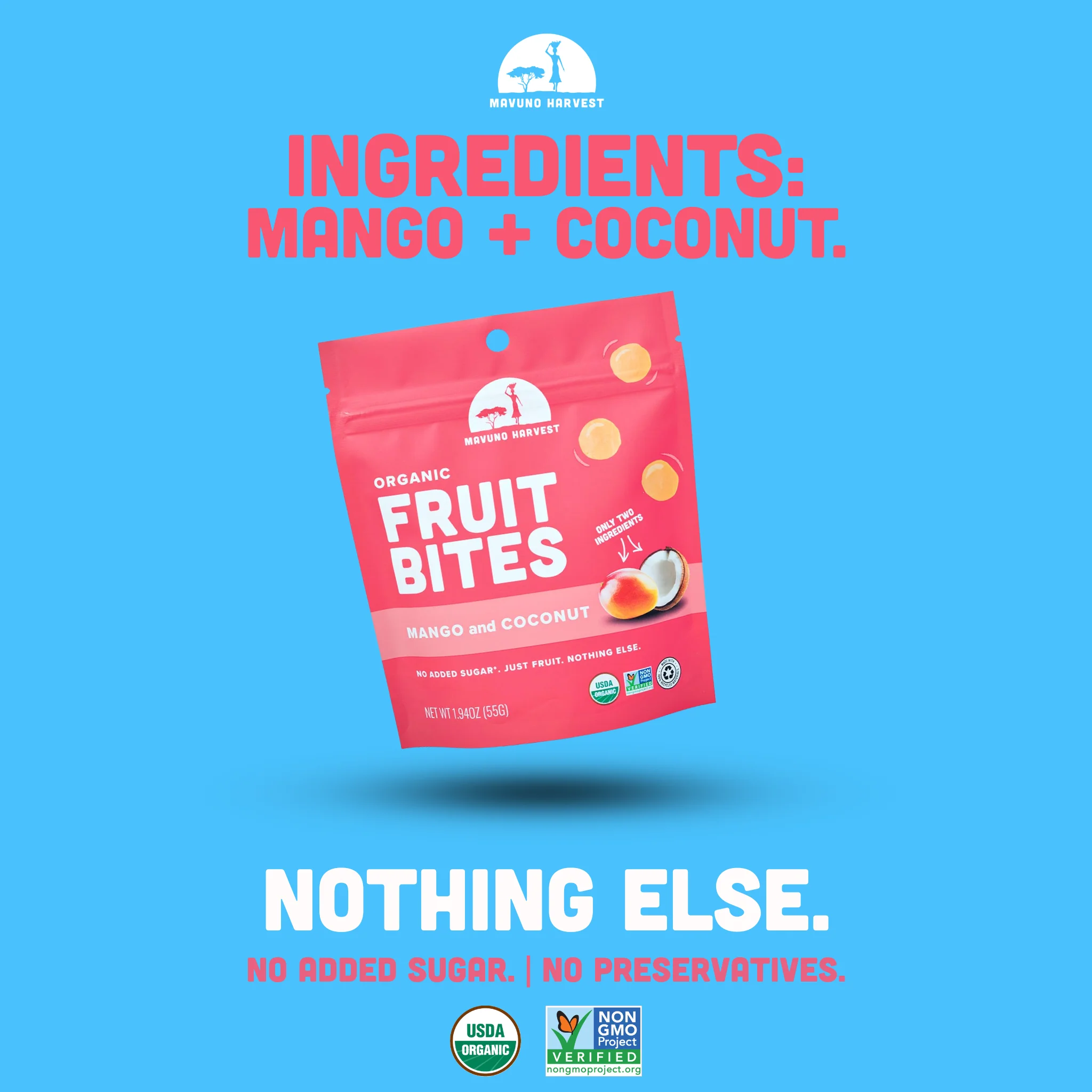 Organic Fruit Bites: Mango & Coconut - Image 3
