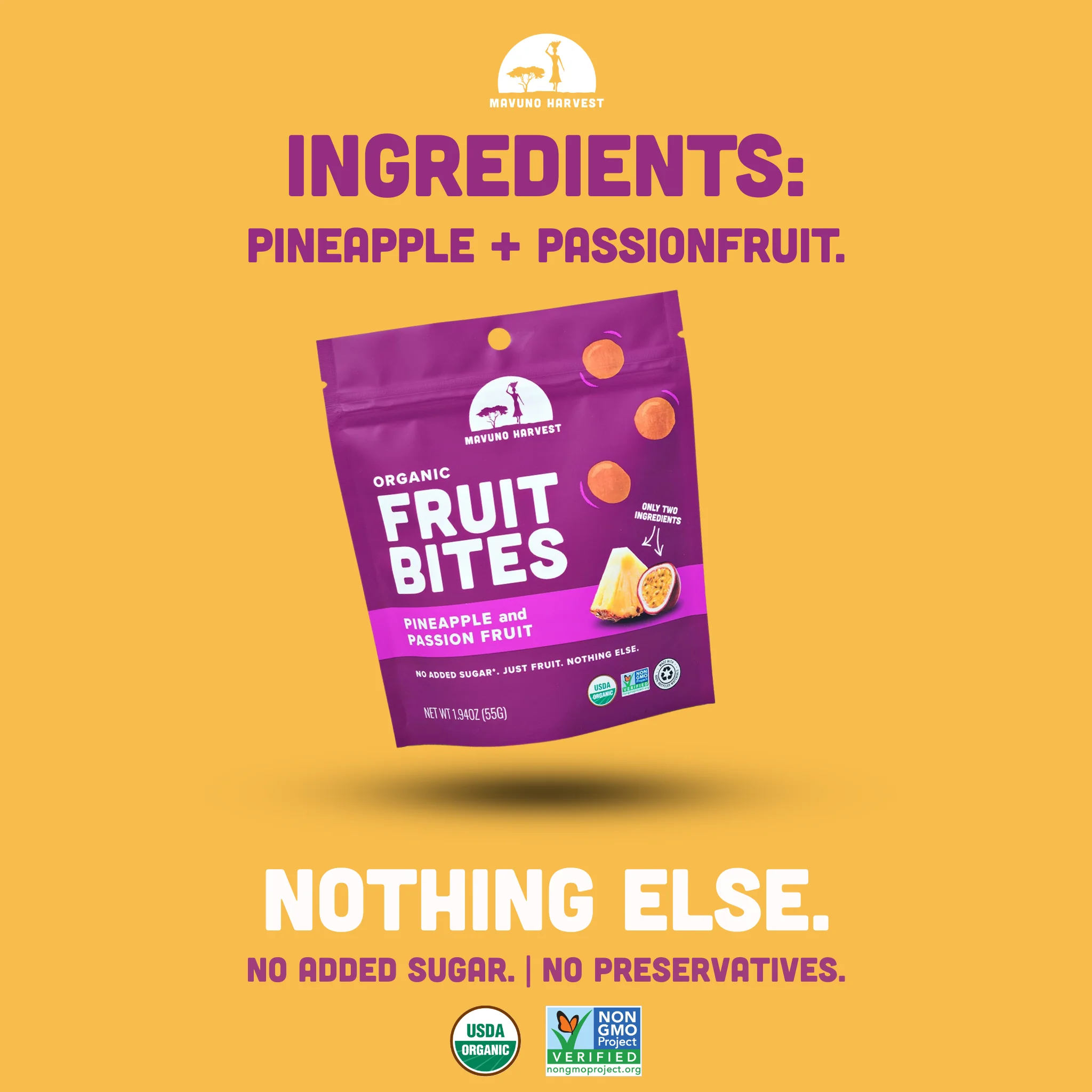 Organic Fruit Bites: Pineapple & Passionfruit - Image 3