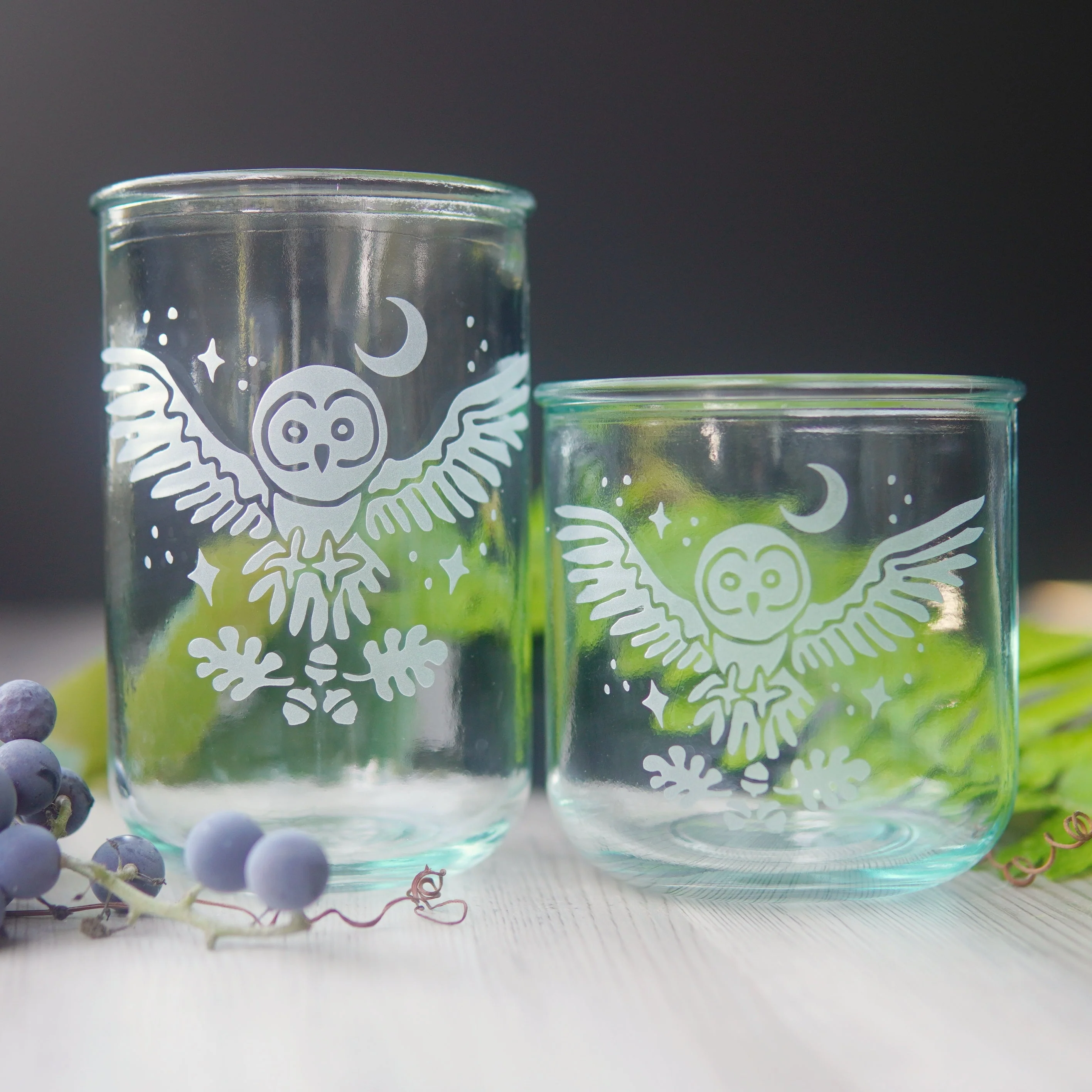Owl + Oak Rustic Recycled Glass Candle Cup - Image 2