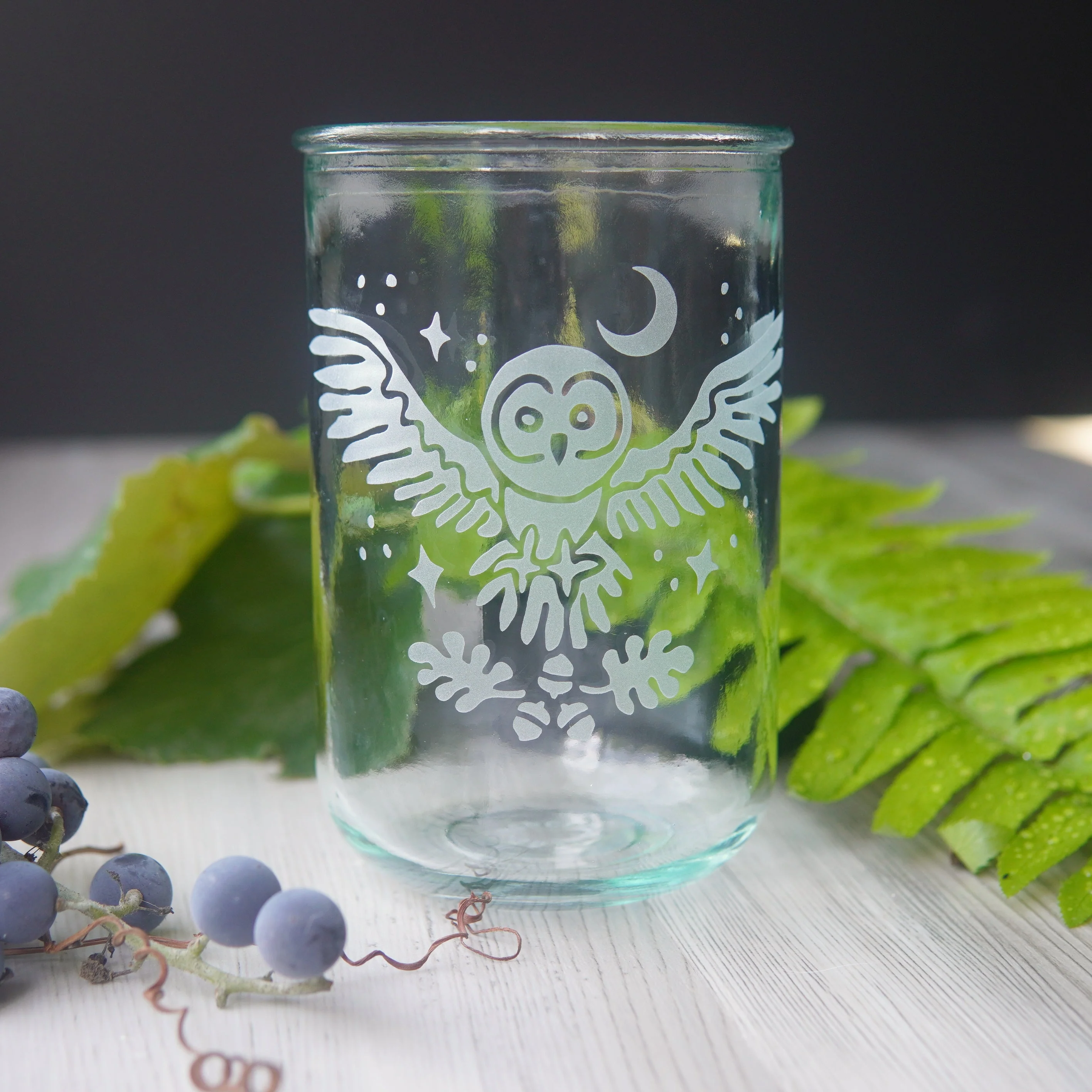 Owl + Oak Rustic Recycled Glass Candle Cup - Image 3
