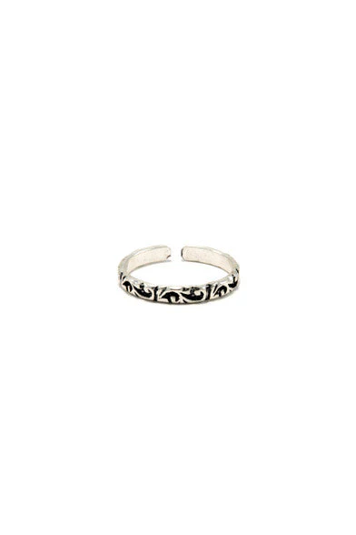 Paisley Adjustable Ring - Silver - Image 4