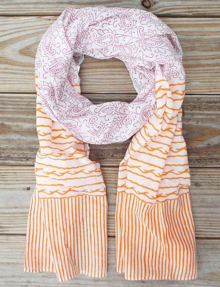 Paisley & Stripe Scarf - Image 2