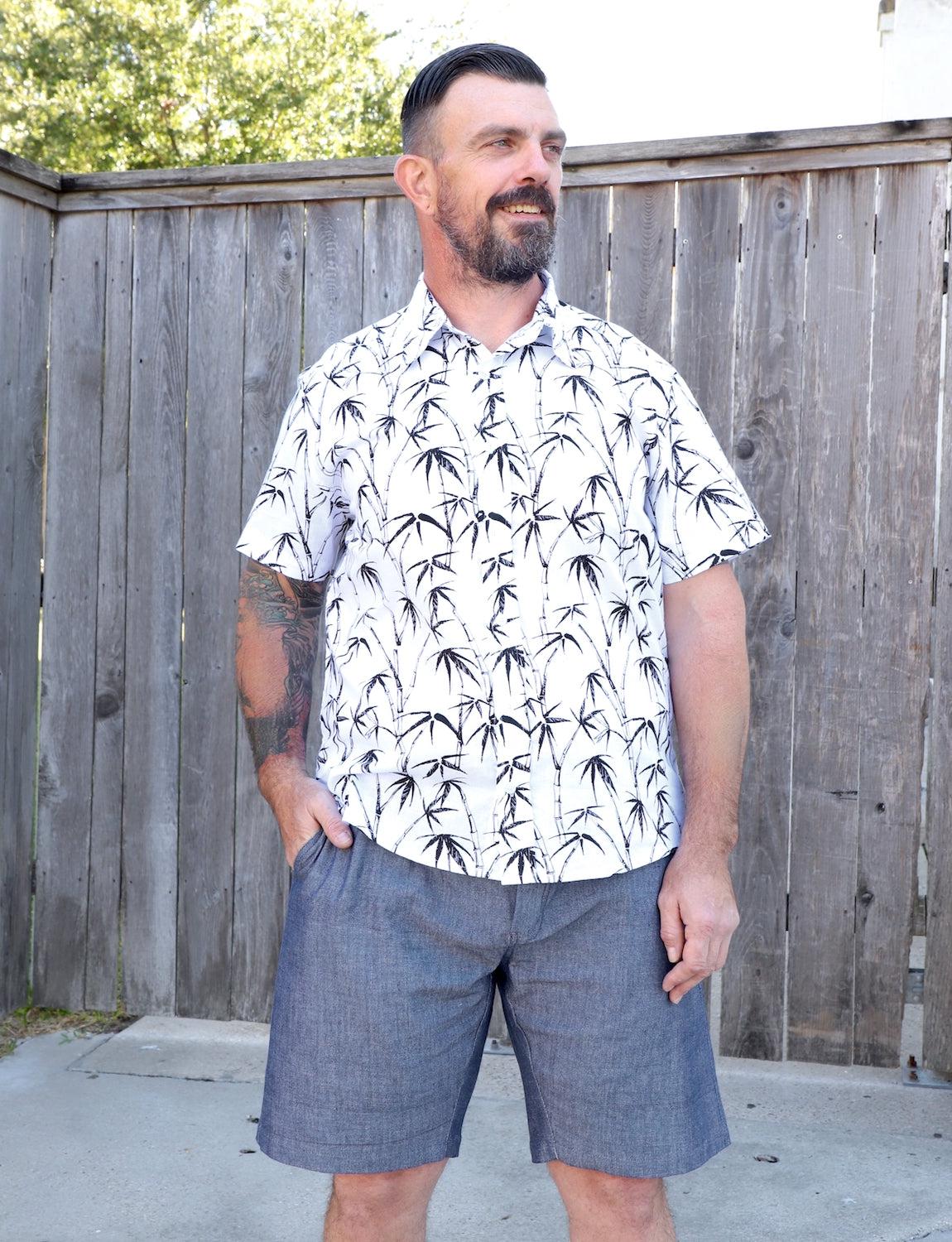 Palm Paradise Organic Cotton Men's Button Down Shirt - Image 2
