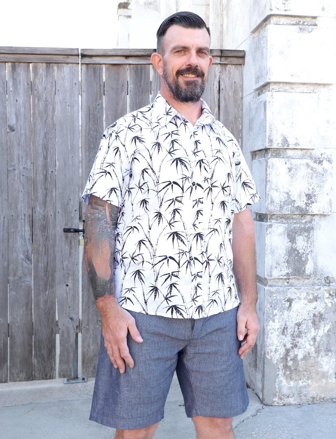 Palm Paradise Organic Cotton Men's Button Down Shirt - Image 3