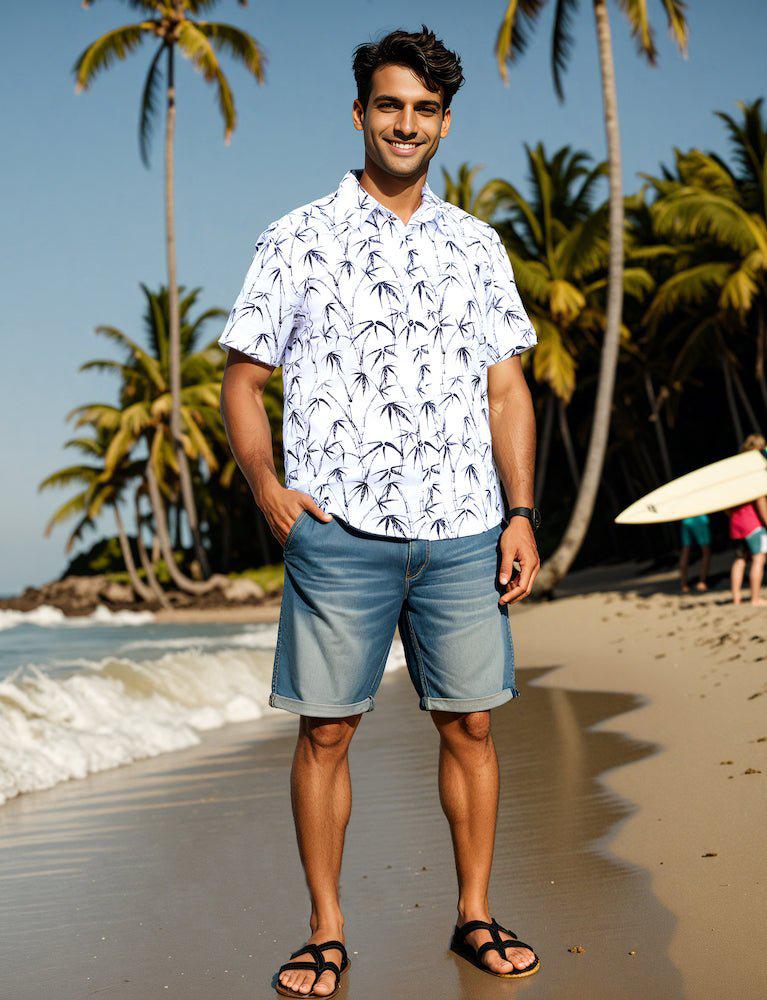 Palm Paradise Organic Cotton Men's Button Down Shirt - Image 5