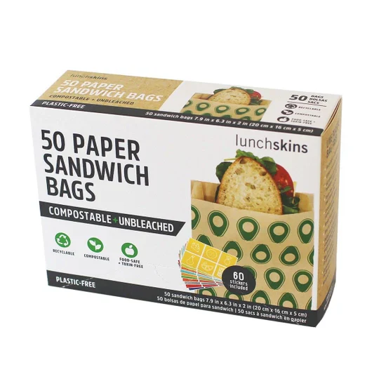 Paper Sandwich Bags (50-Pack) – Compostable, Plastic-Free & Food Safe - Image 2