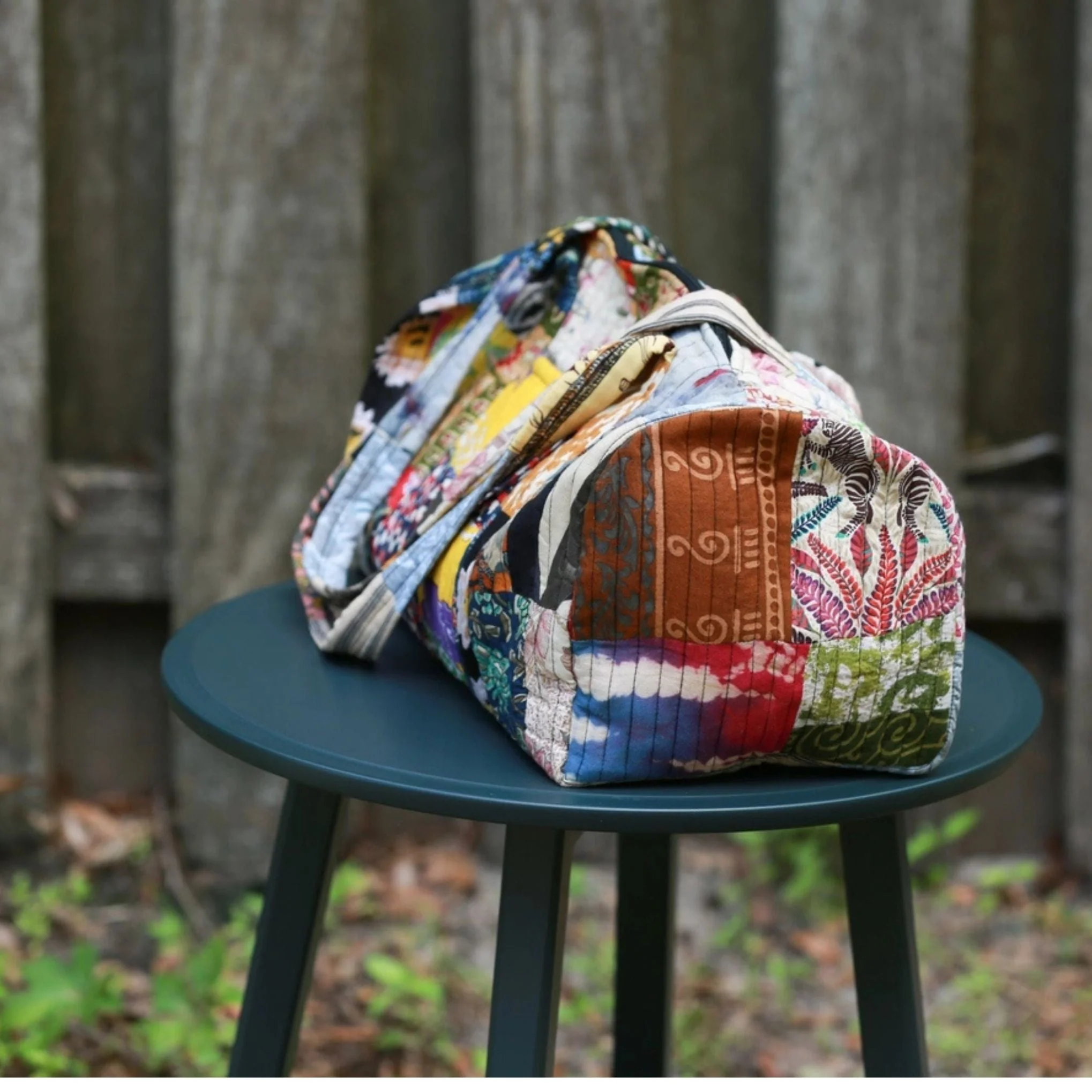 Patchwork Quilted Duffle Bag - Image 3