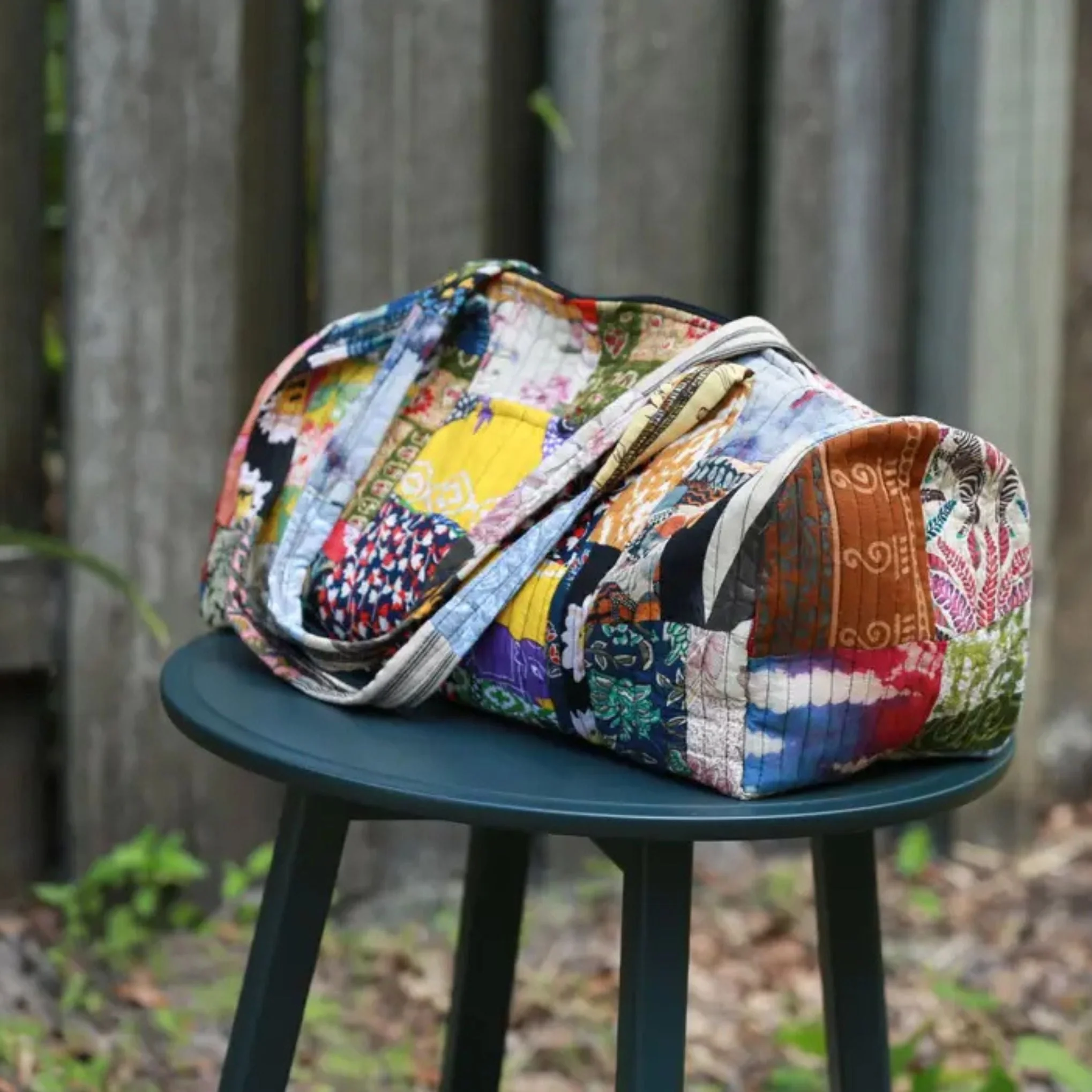 Patchwork Quilted Duffle Bag - Image 4