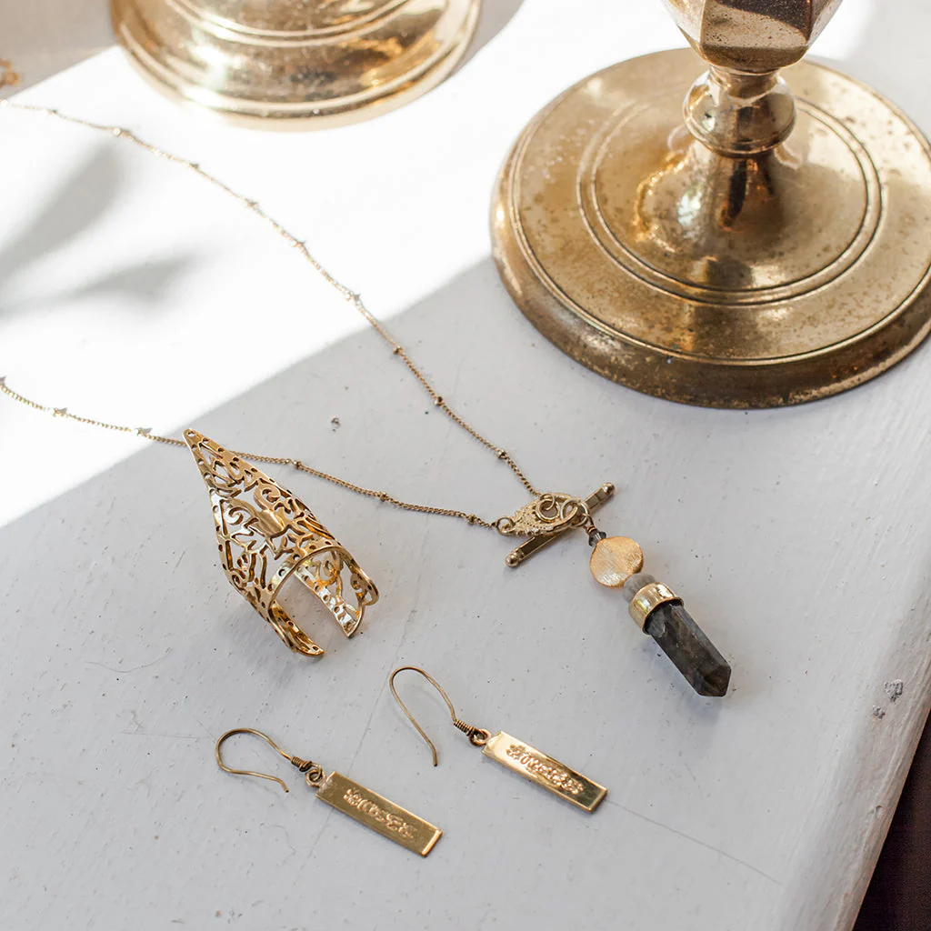 Peace Bar Earrings - Image 5