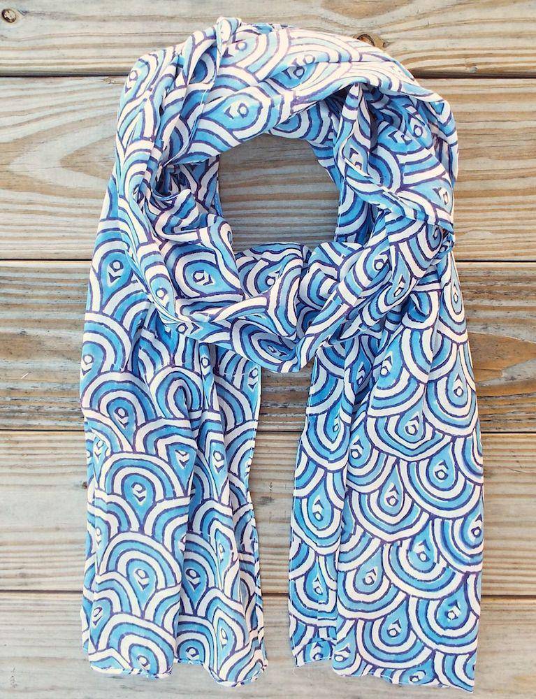 Peacock Blue Scarf - Image 3