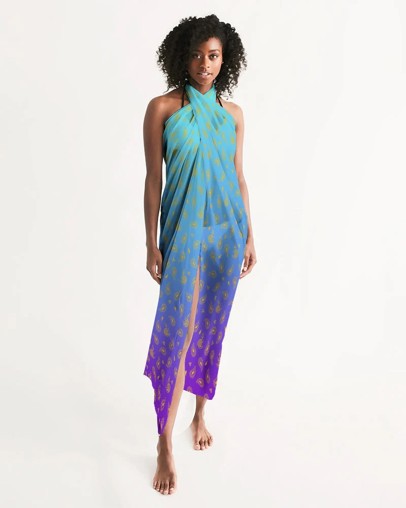 Peacock Henna Women's Swim Cover - Image 3