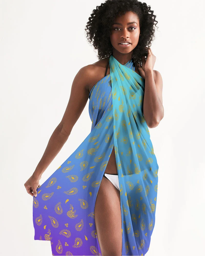 Peacock Henna Women's Swim Cover - Image 4