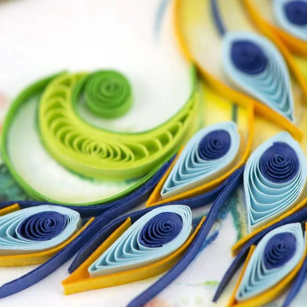 Peacock Quilled Greeting Card - Image 2
