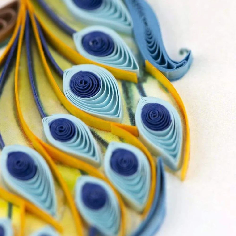 Peacock Quilled Greeting Card - Image 3