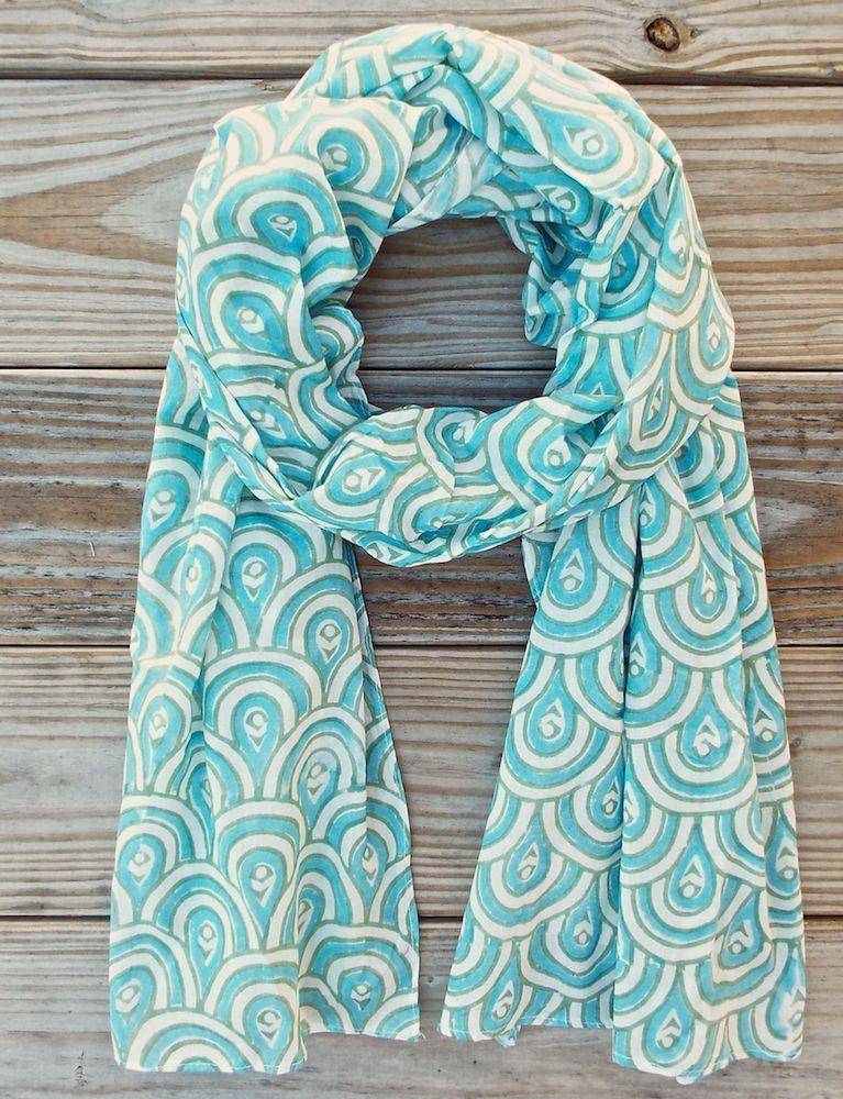 Peacock Teal Scarf - Image 2