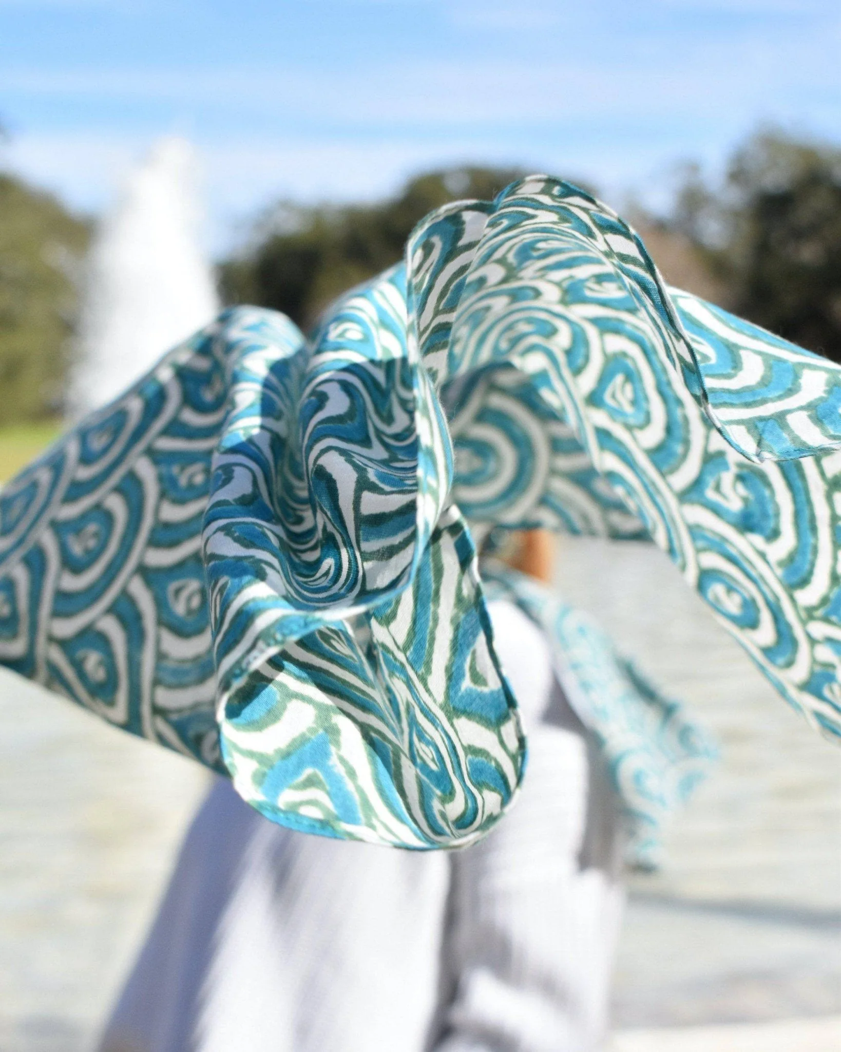 Peacock Teal Scarf - Image 6