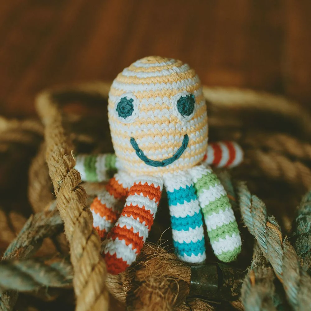 Pebble Octopus Rattle - Rainbow - Image 4