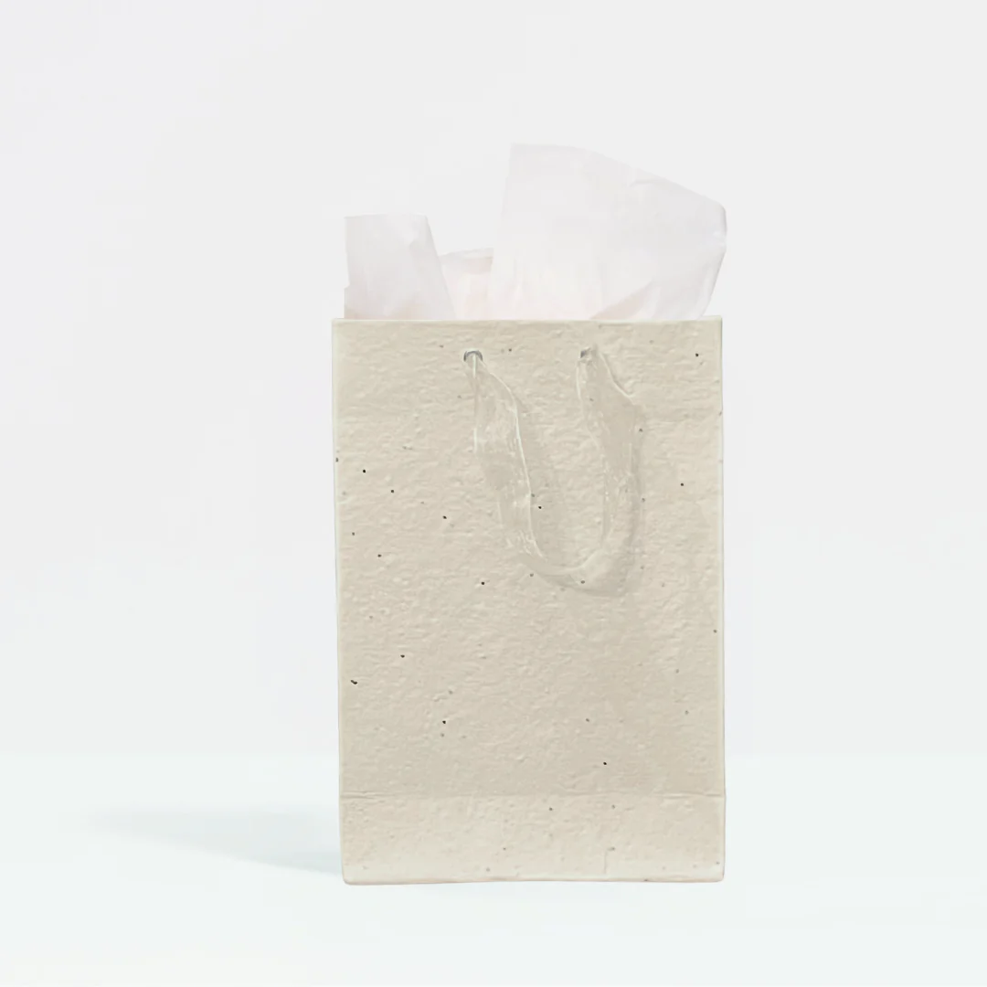 Plant & Grow Gift Bag (Handmade Seed Paper + Ribbon Handles) - Image 3