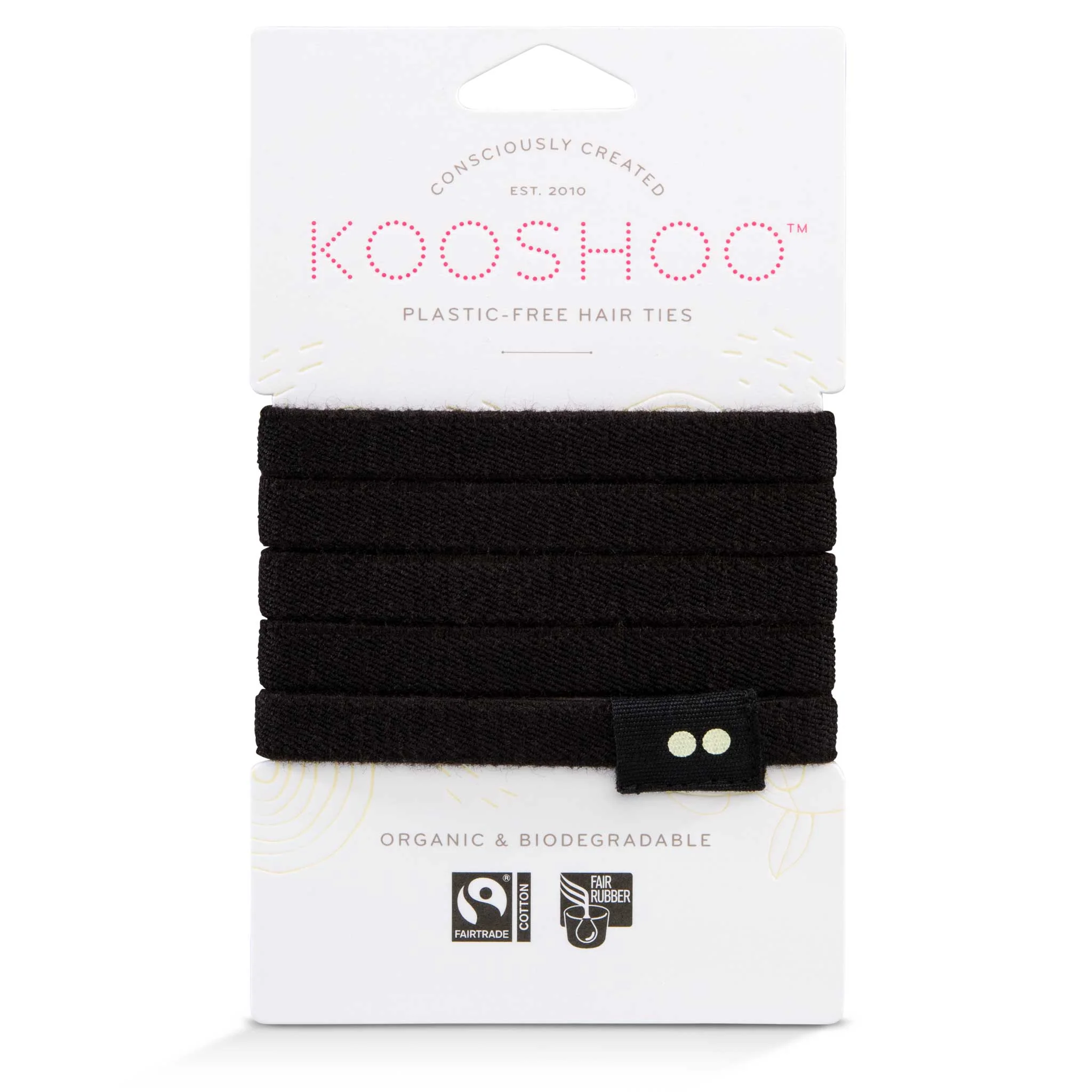 Plastic-free Flat Hair Ties - Black - Image 8
