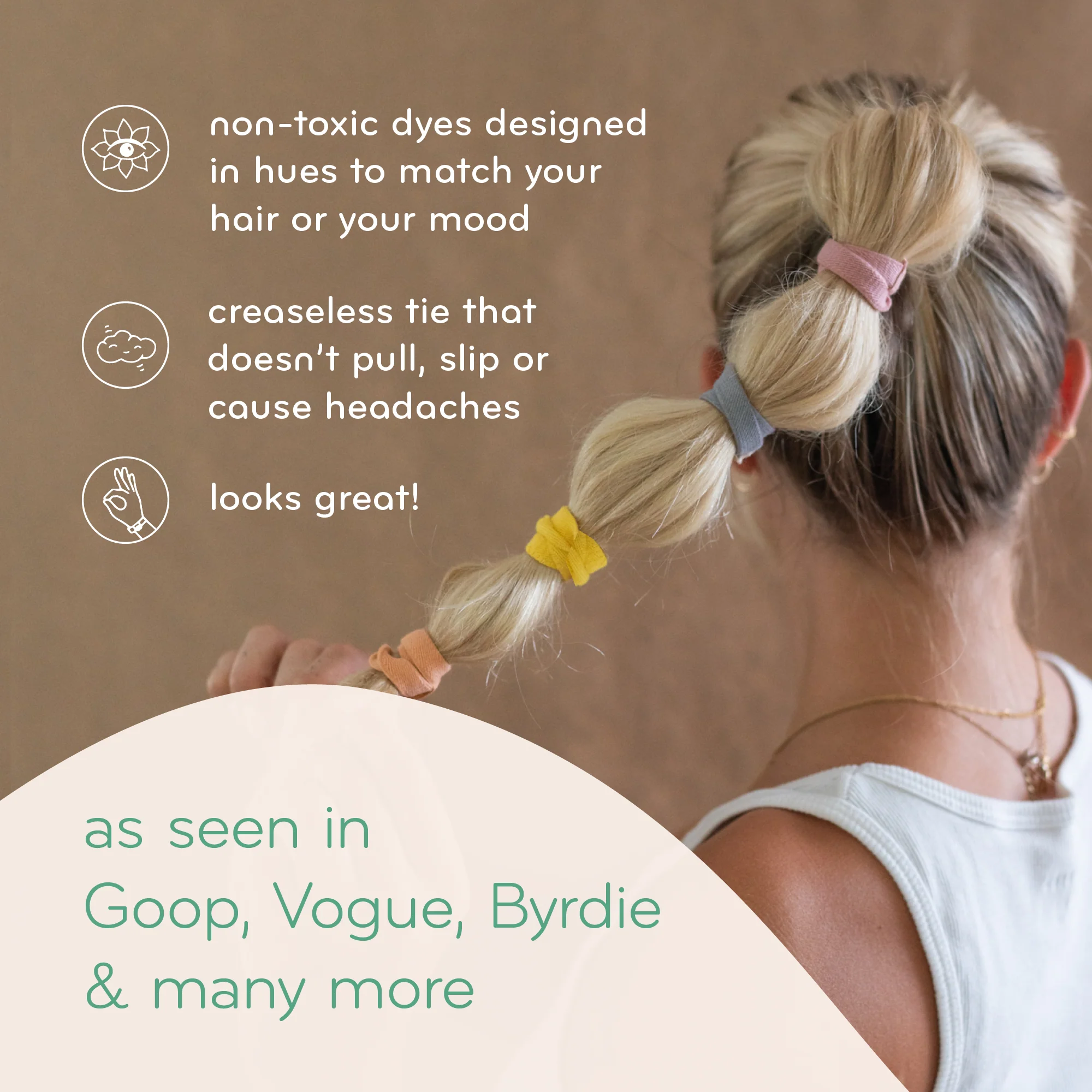 Plastic-free Flat Hair Ties - Classics - Image 5