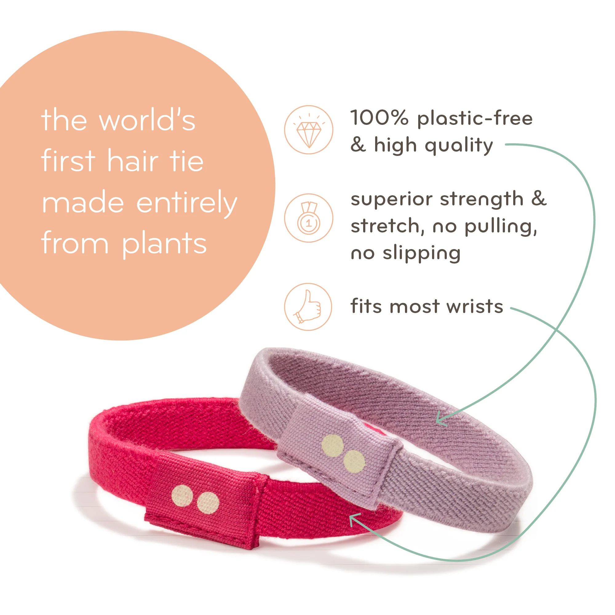 Plastic-free Flat Hair Ties - Classics - Image 6