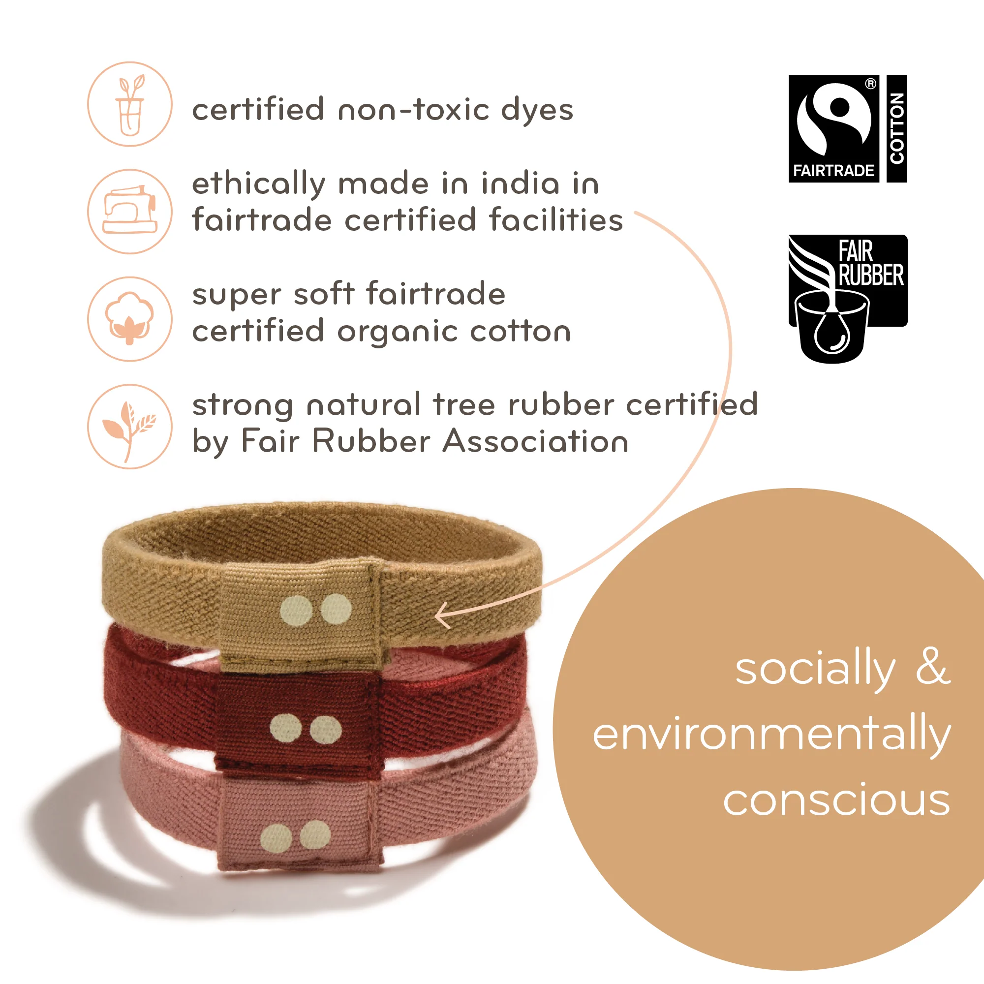 Plastic-free Flat Hair Ties - Classics - Image 7