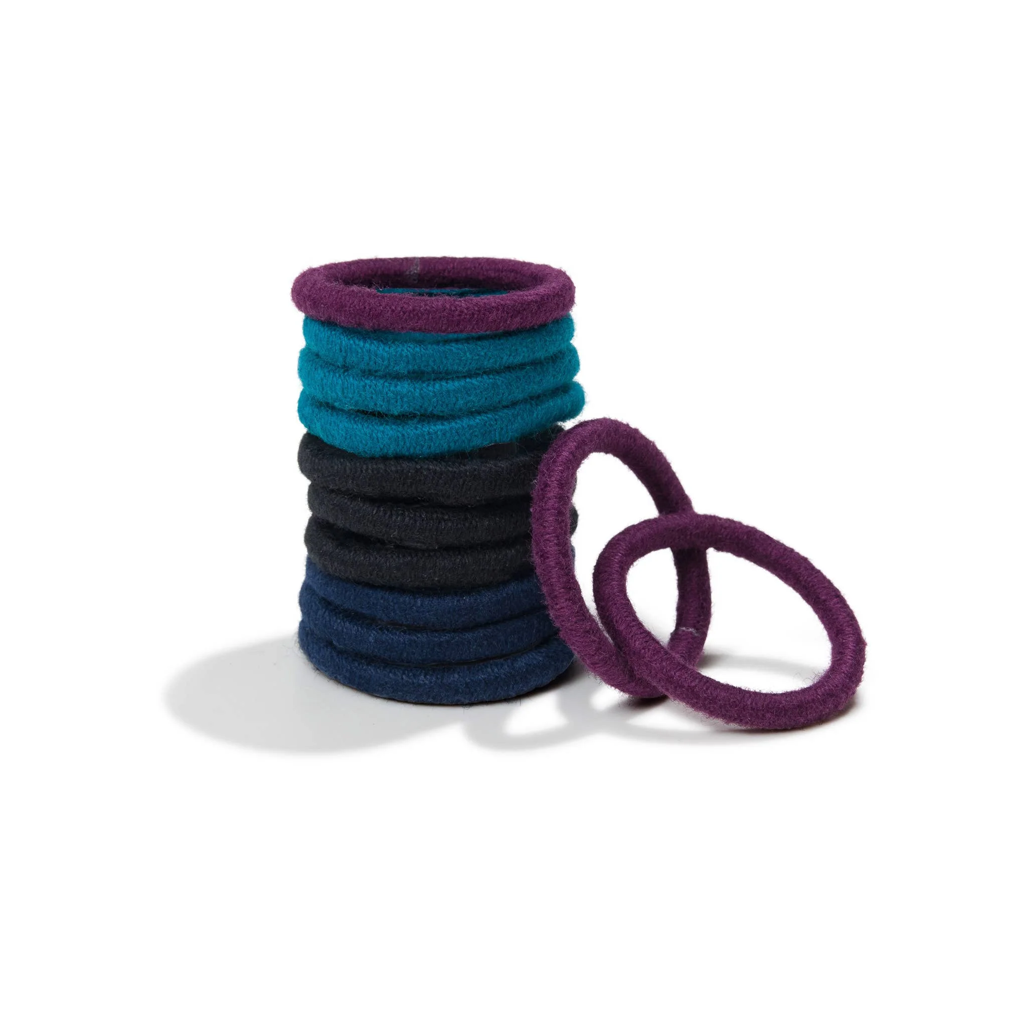 Plastic-free Round Hair Ties - Mini 12-pack - Dark Hues - Image 13